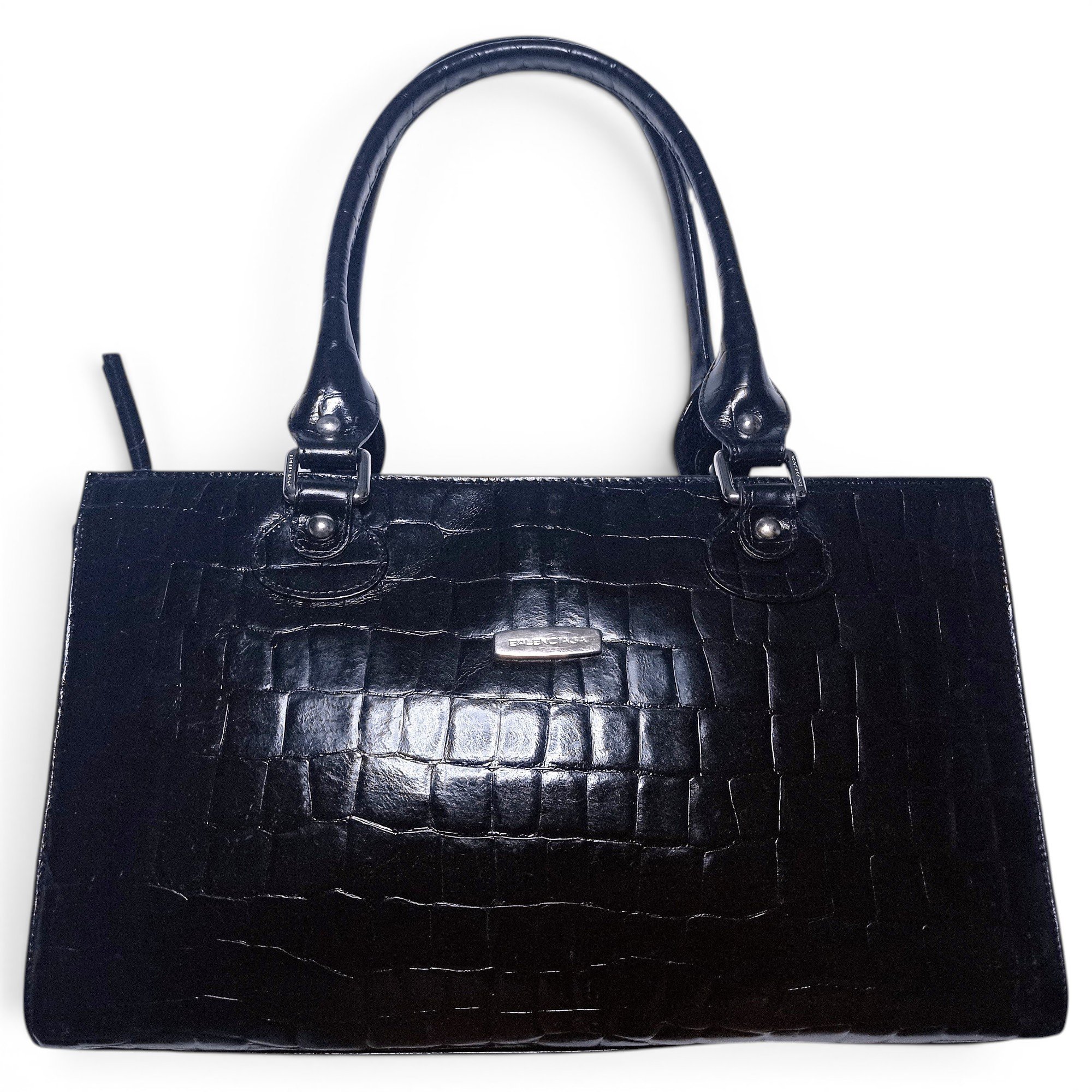 Work leather handbag