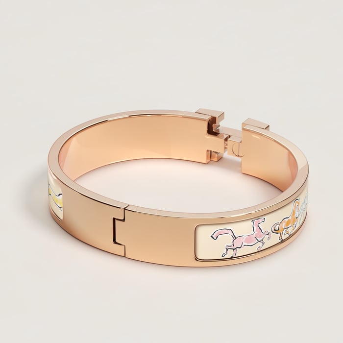 Doux Pastel Clic H Chevaux En Liberte Bracelet