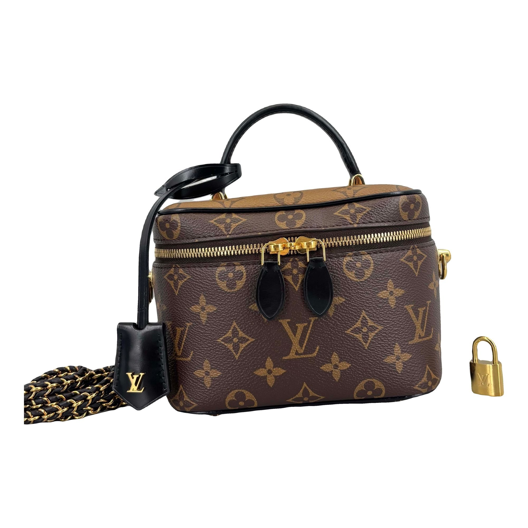 Vanity leather handbag