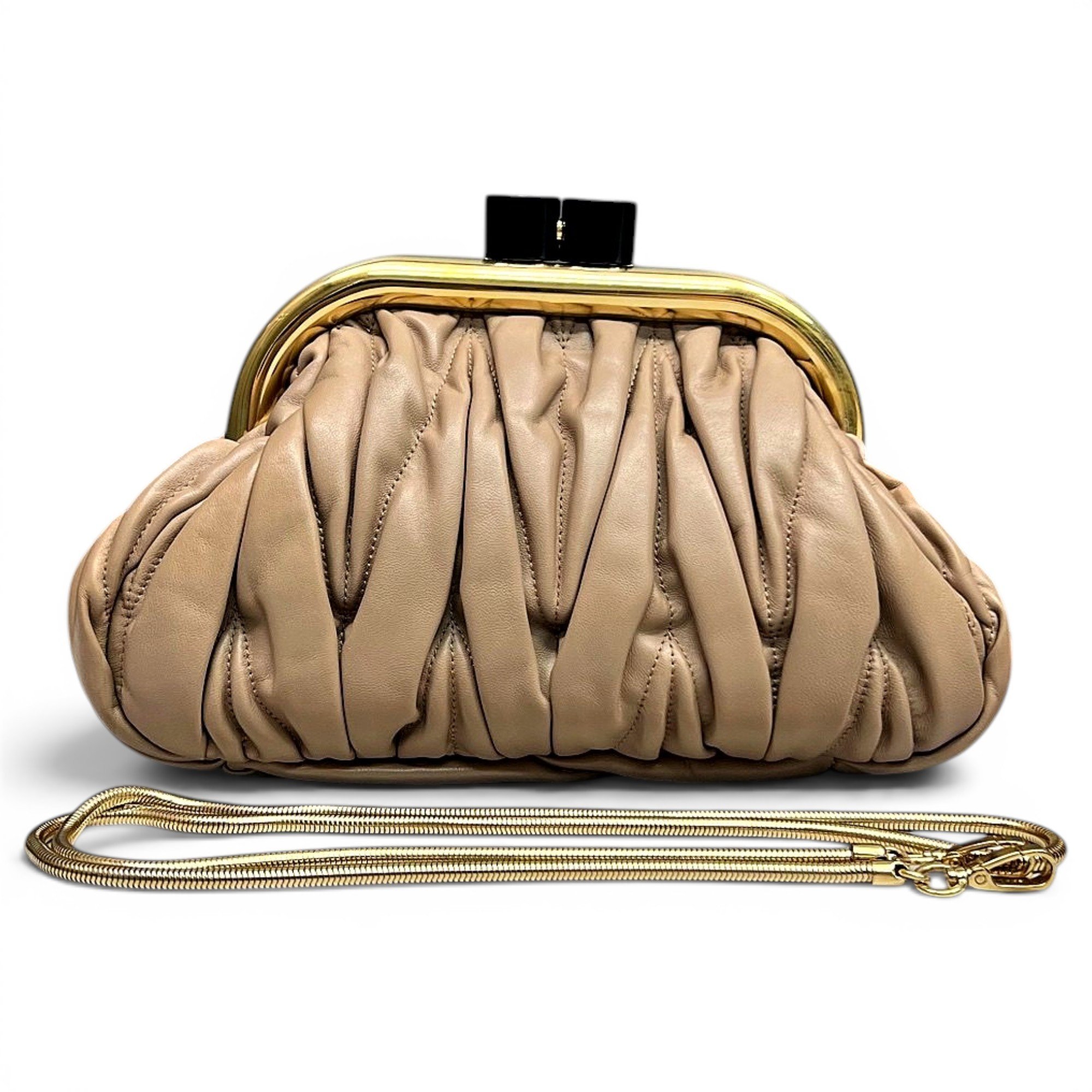 Miu Belle leather handbag