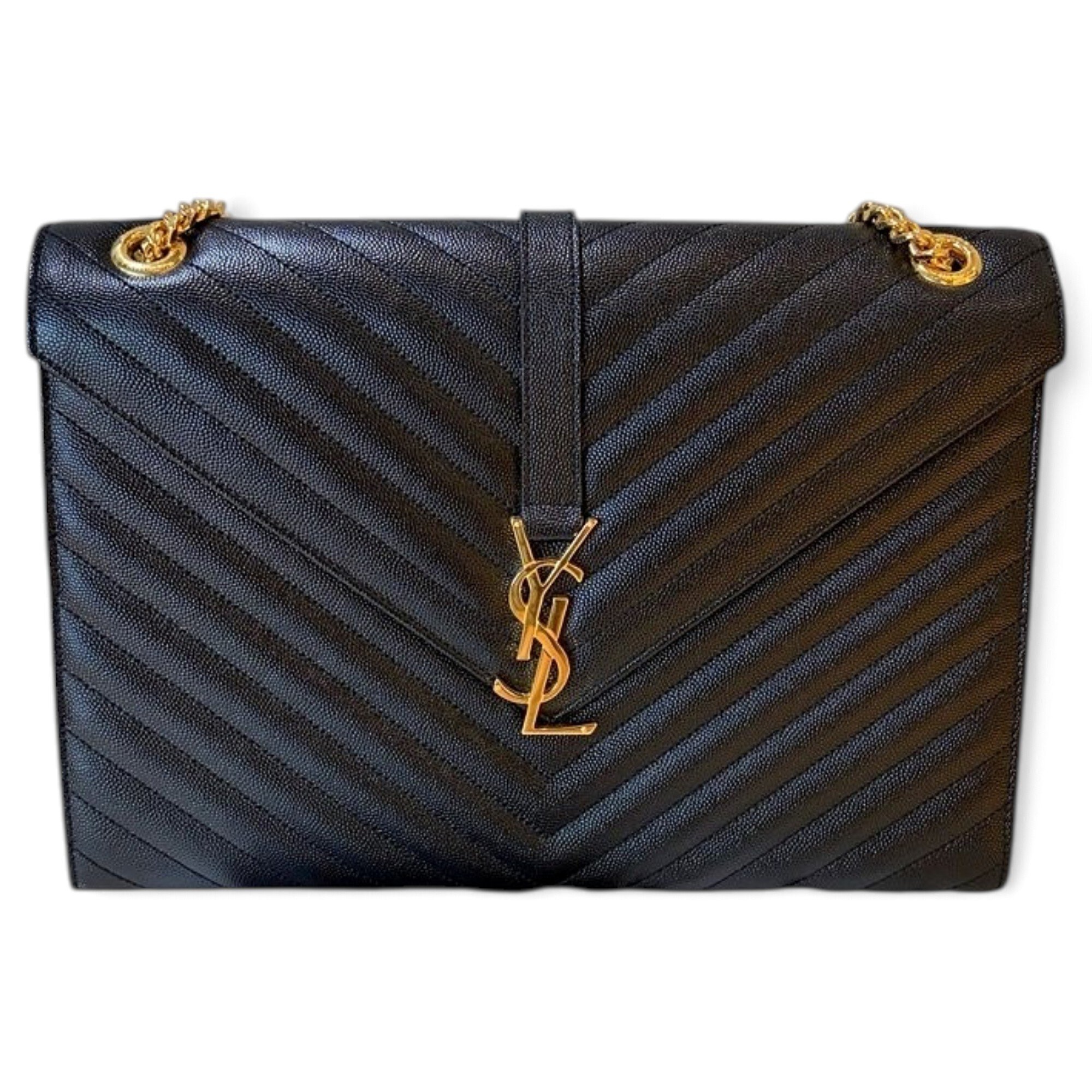 Envelope leather handbag