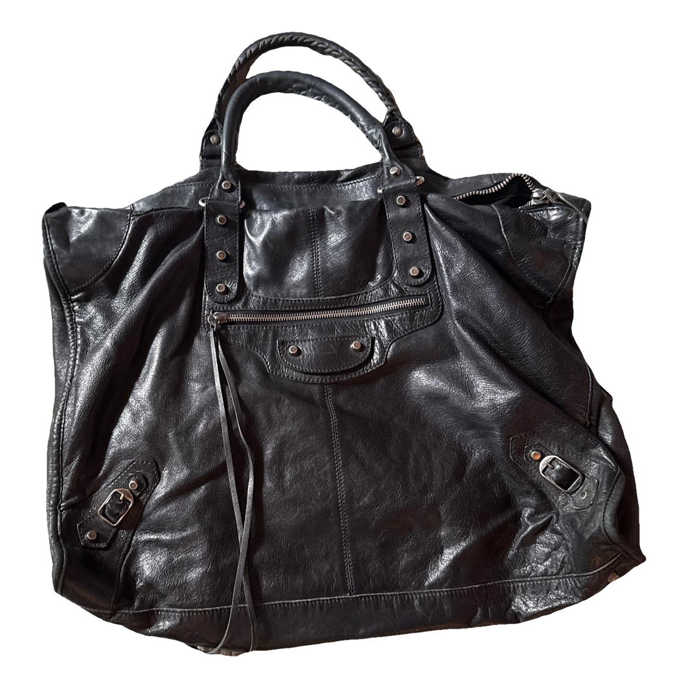 Work leather handbag