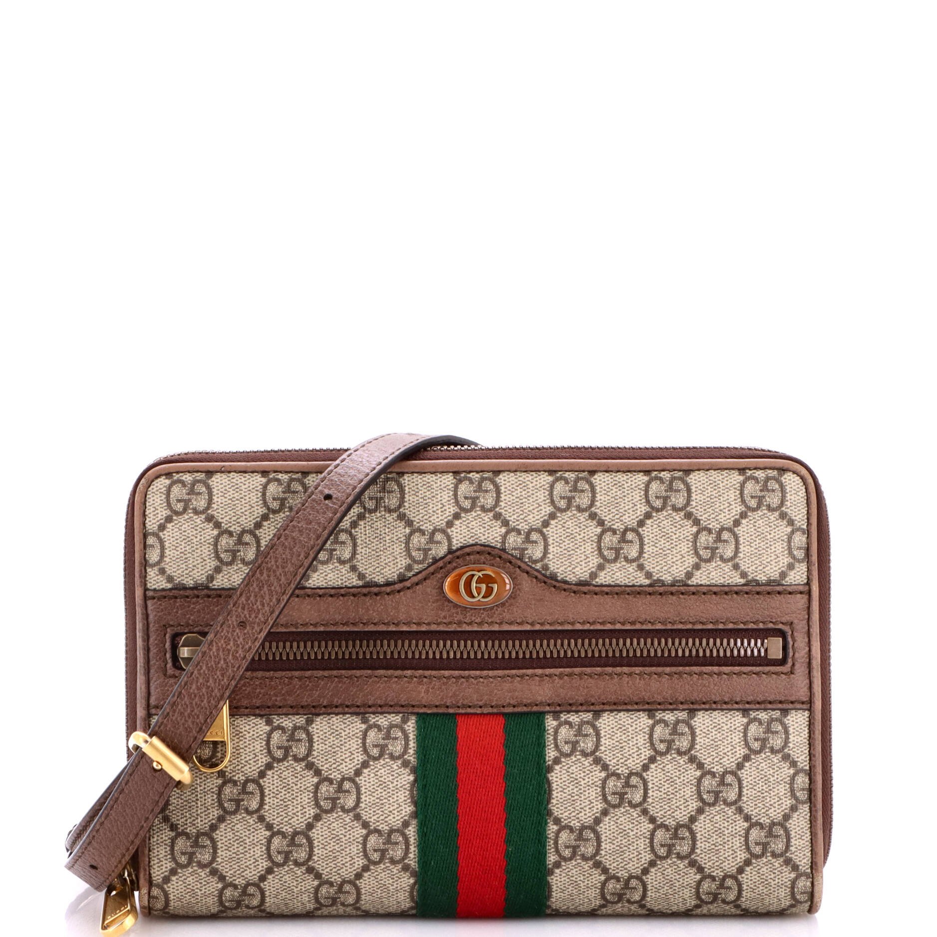 Ophidia Double Zip Crossbody Bag GG Coated Canvas Small