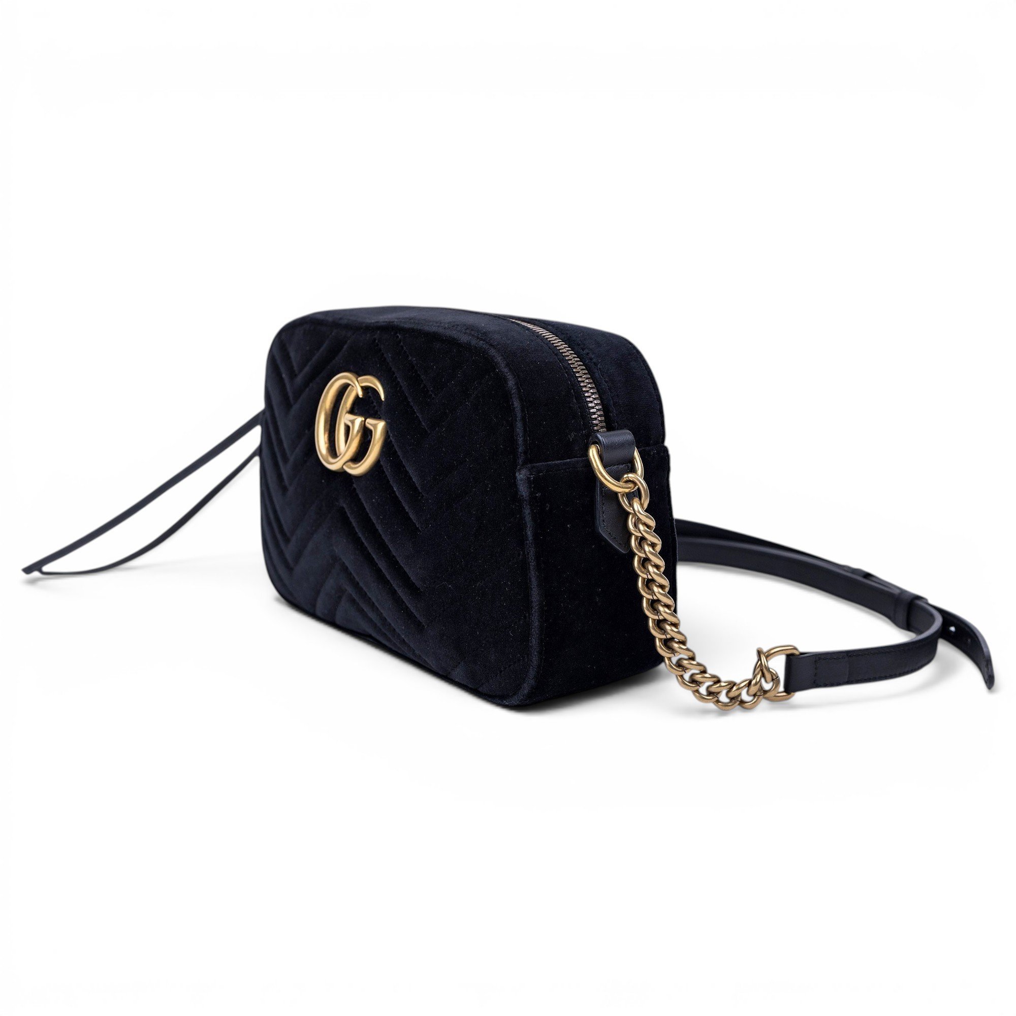 GG Marmont Chain Matelasse velvet handbag