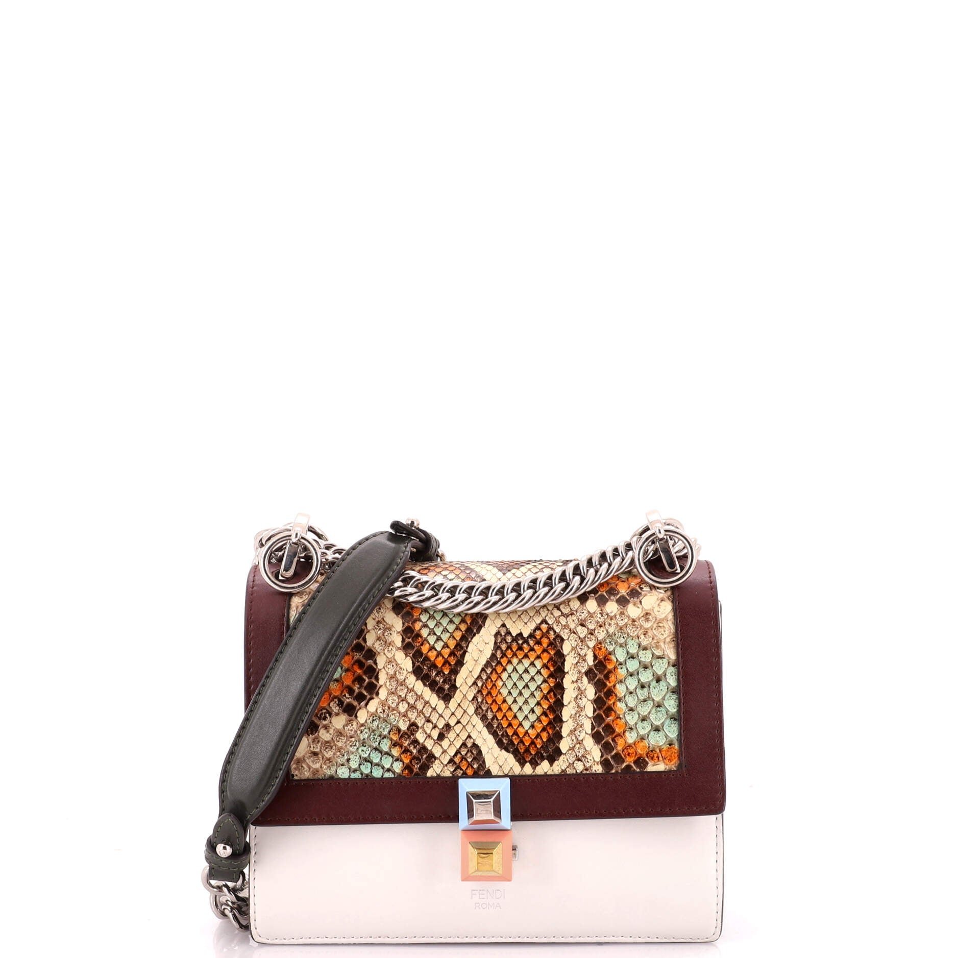 Kan I Bag Python and Leather Small