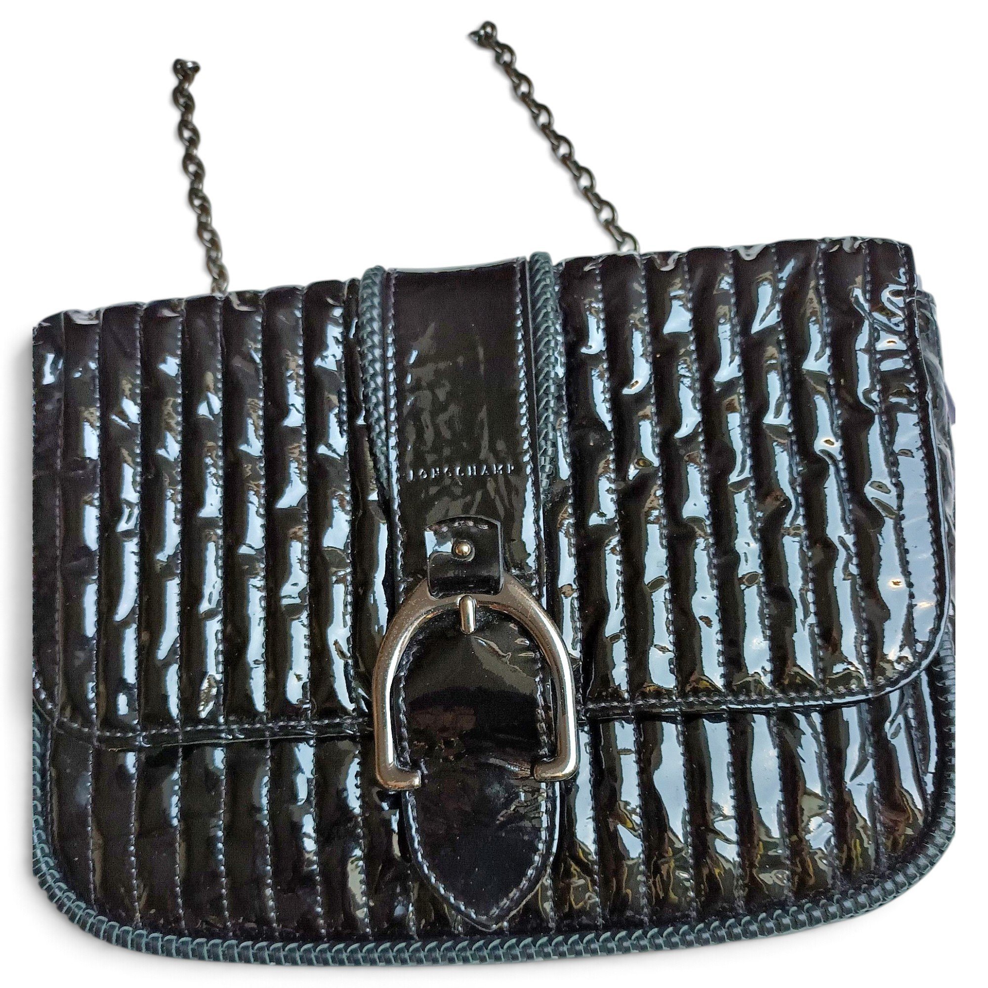 Amazone patent leather handbag