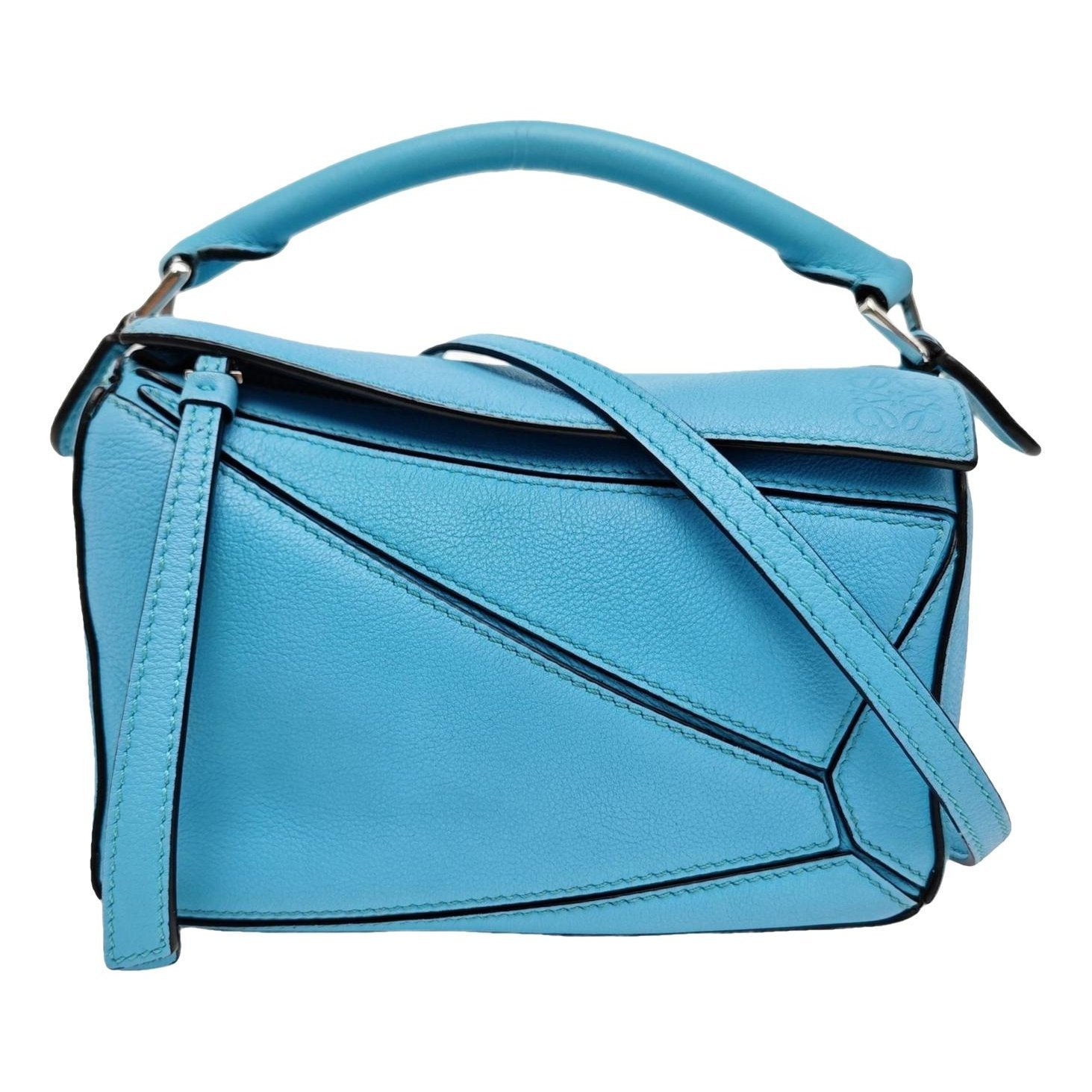 Puzzle leather handbag