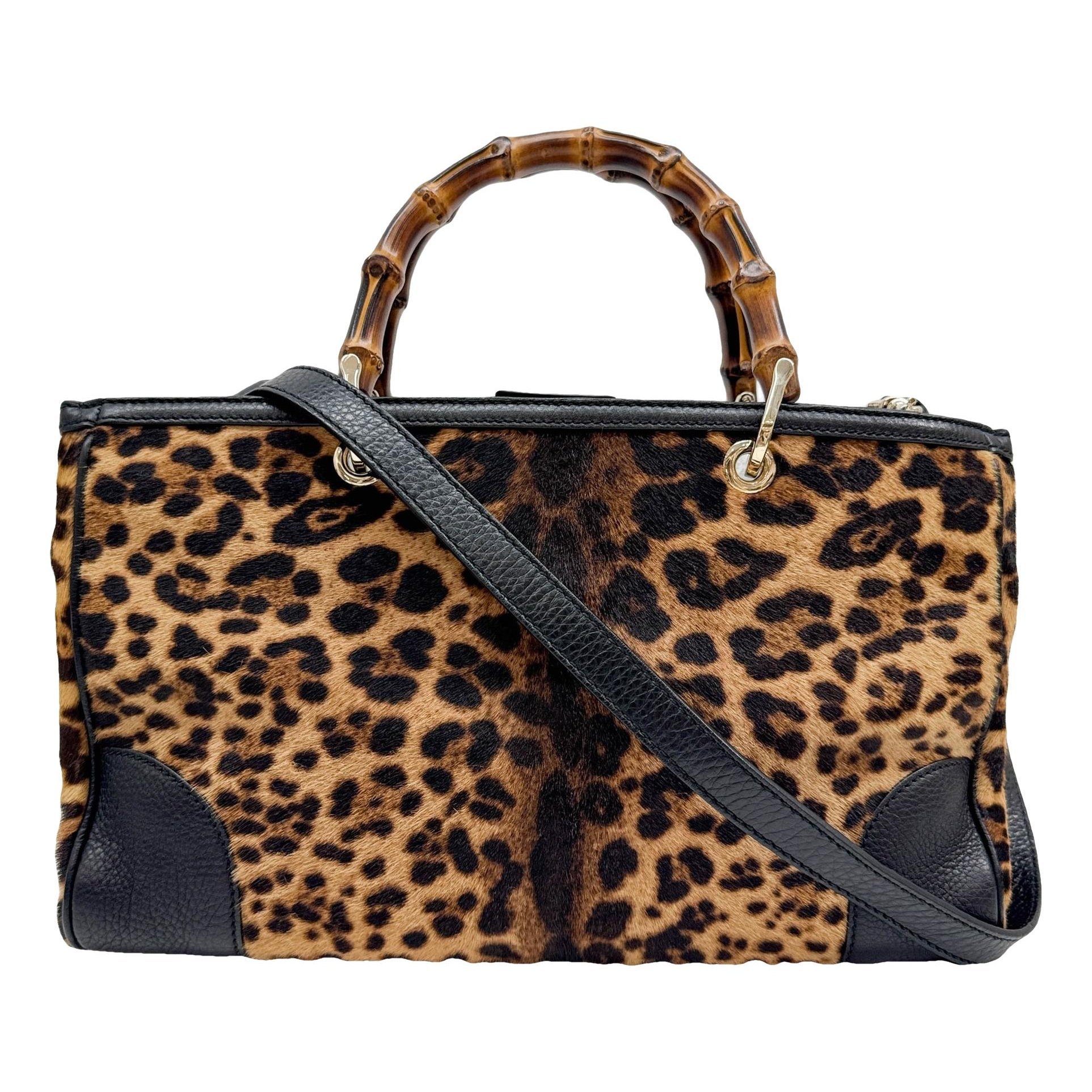 Bamboo Shopper pony-style calfskin handbag