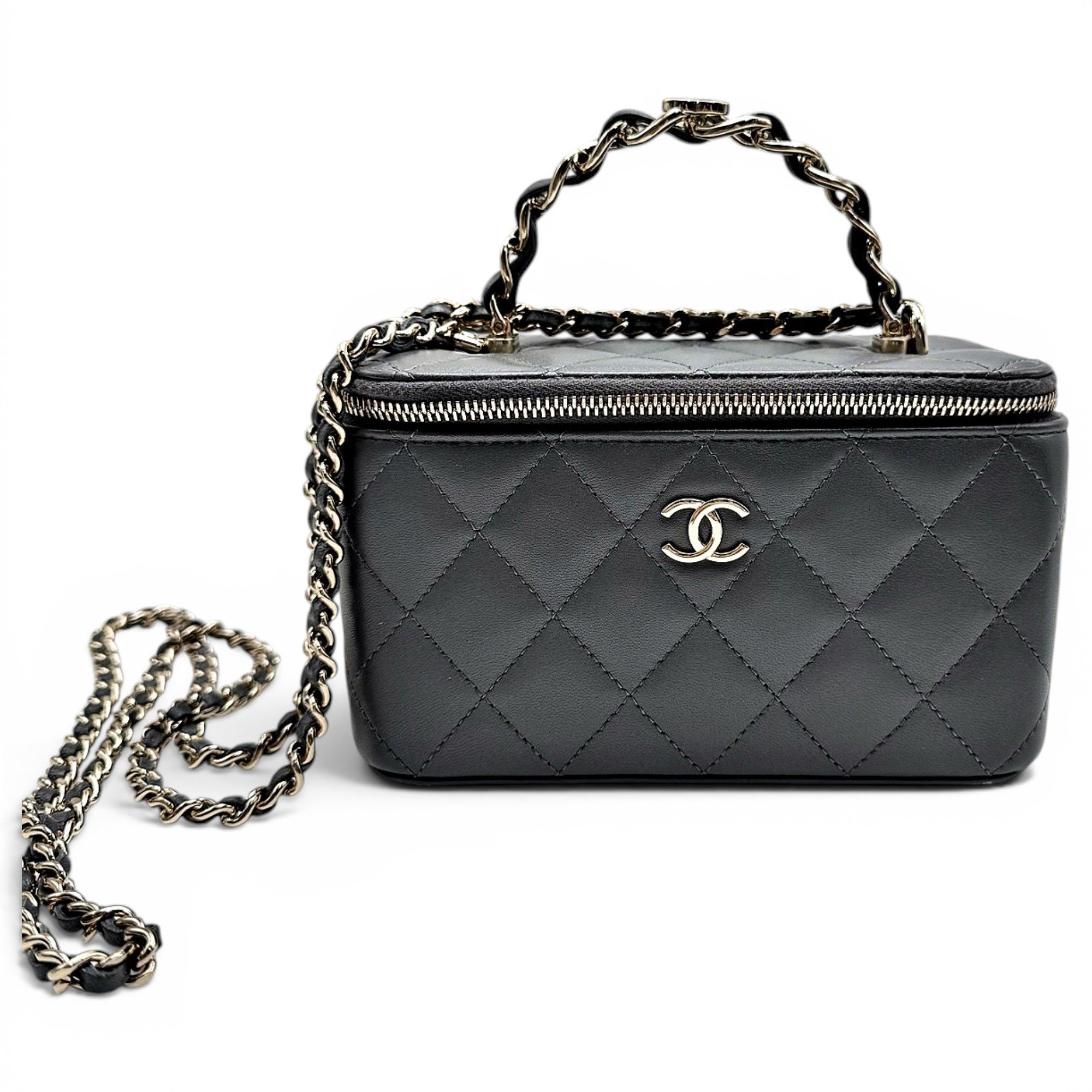 Trendy CC Vanity leather handbag