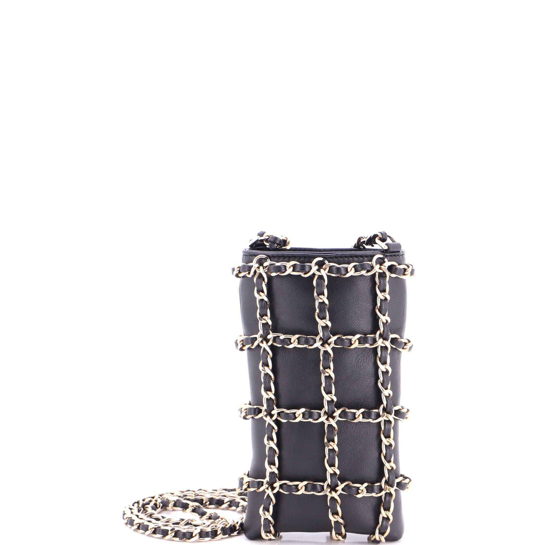 Tech Me Out Clutch With Chain Lambskin
