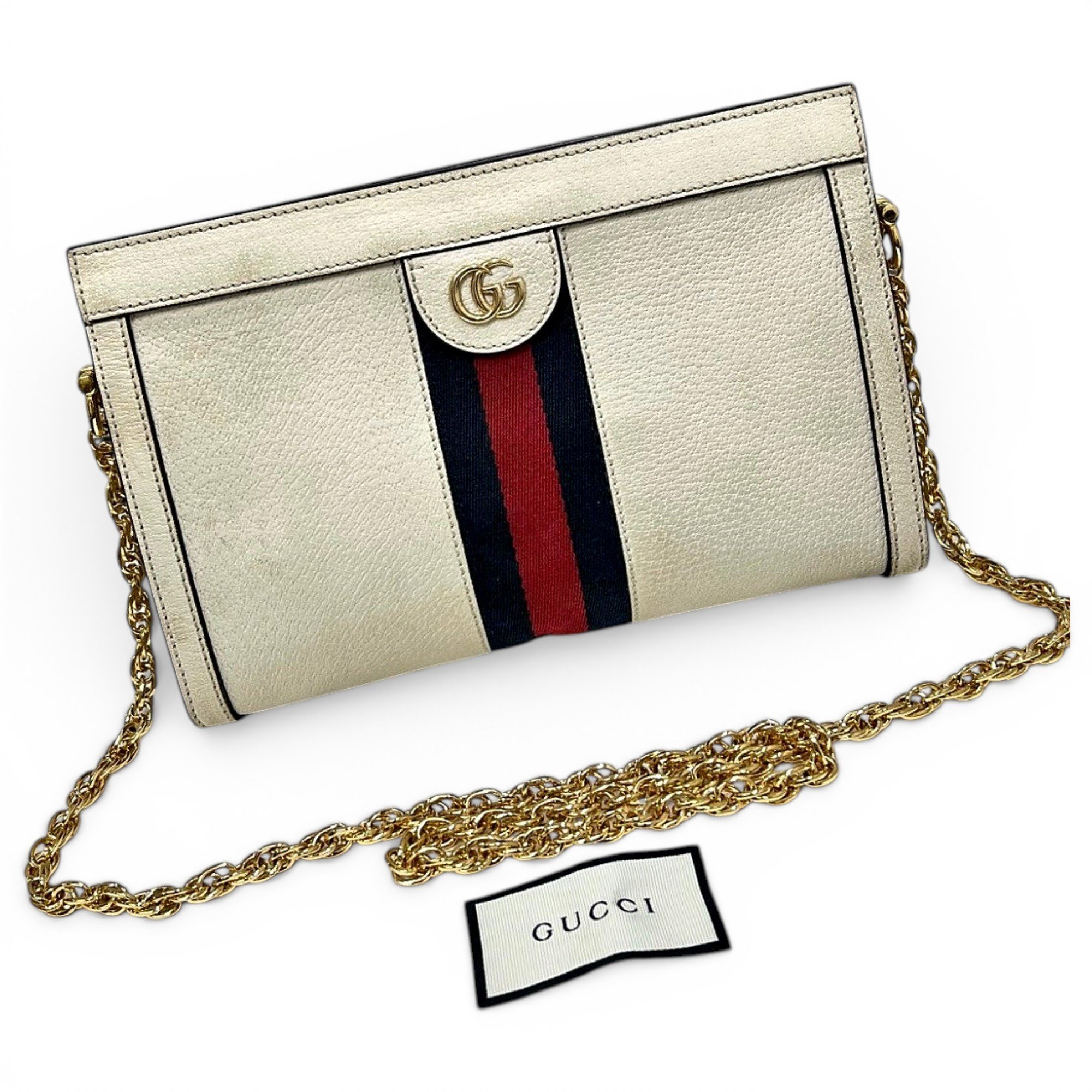 Ophidia Chain leather handbag