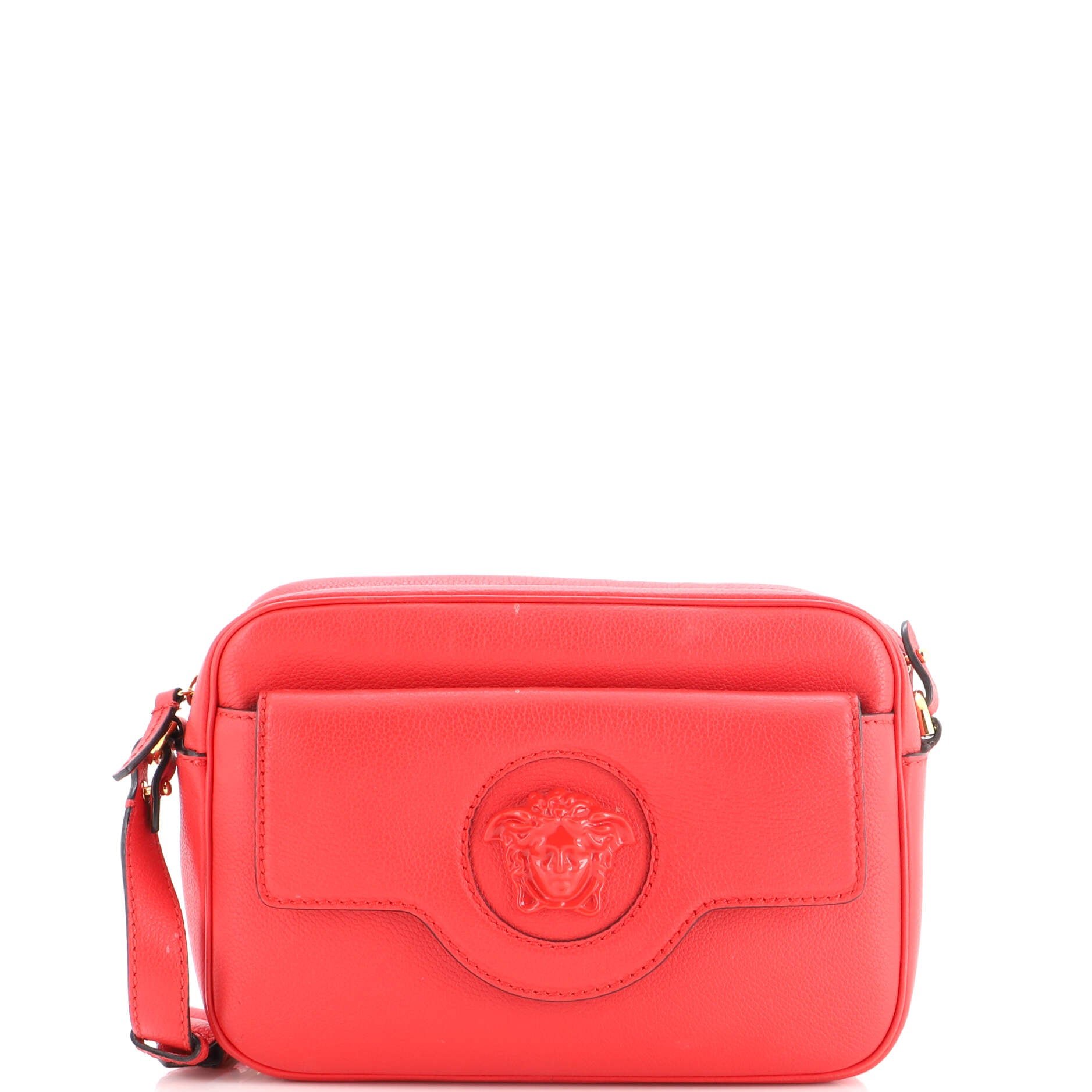 La Medusa Flap Pocket Camera Bag Leather Small
