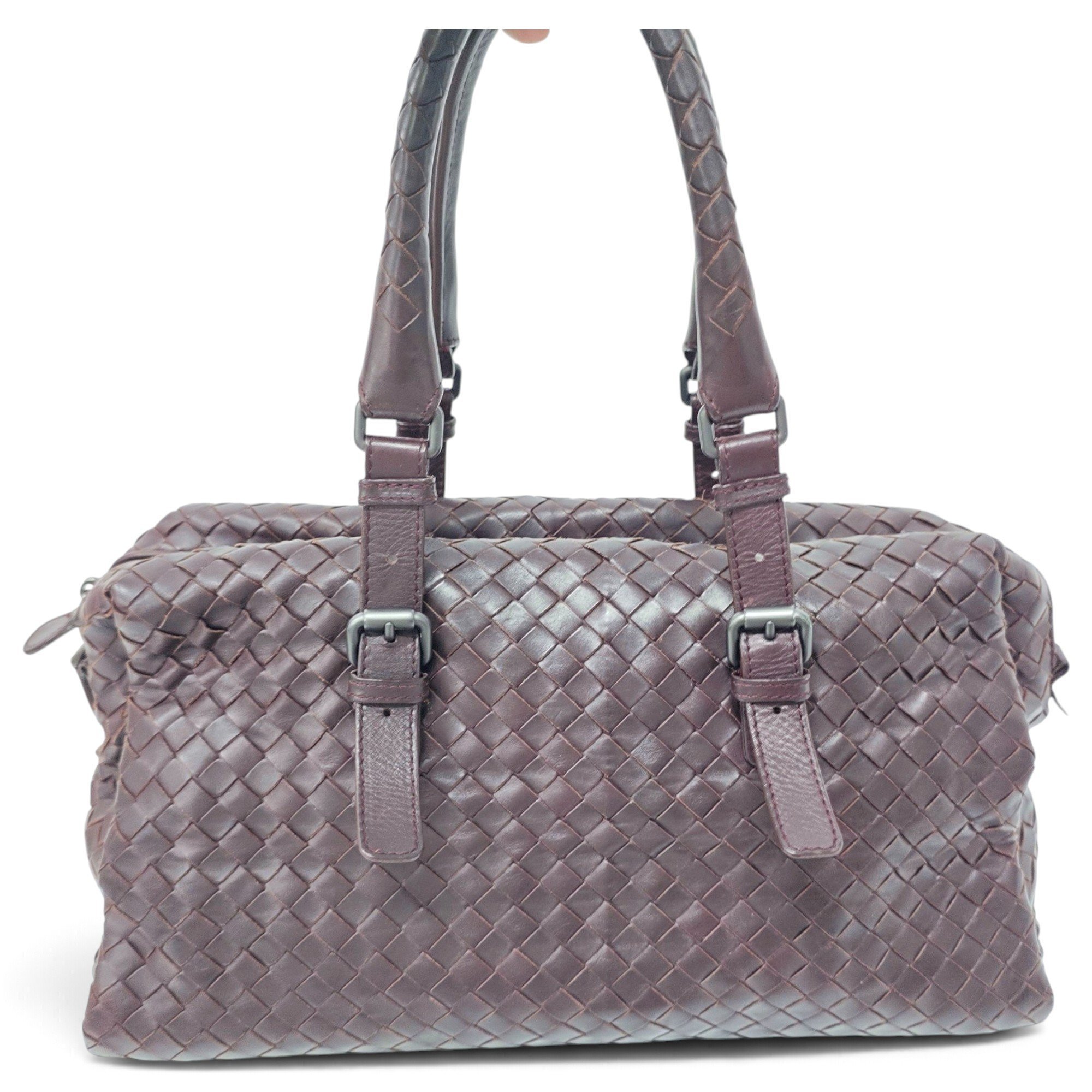 Leather bowling bag