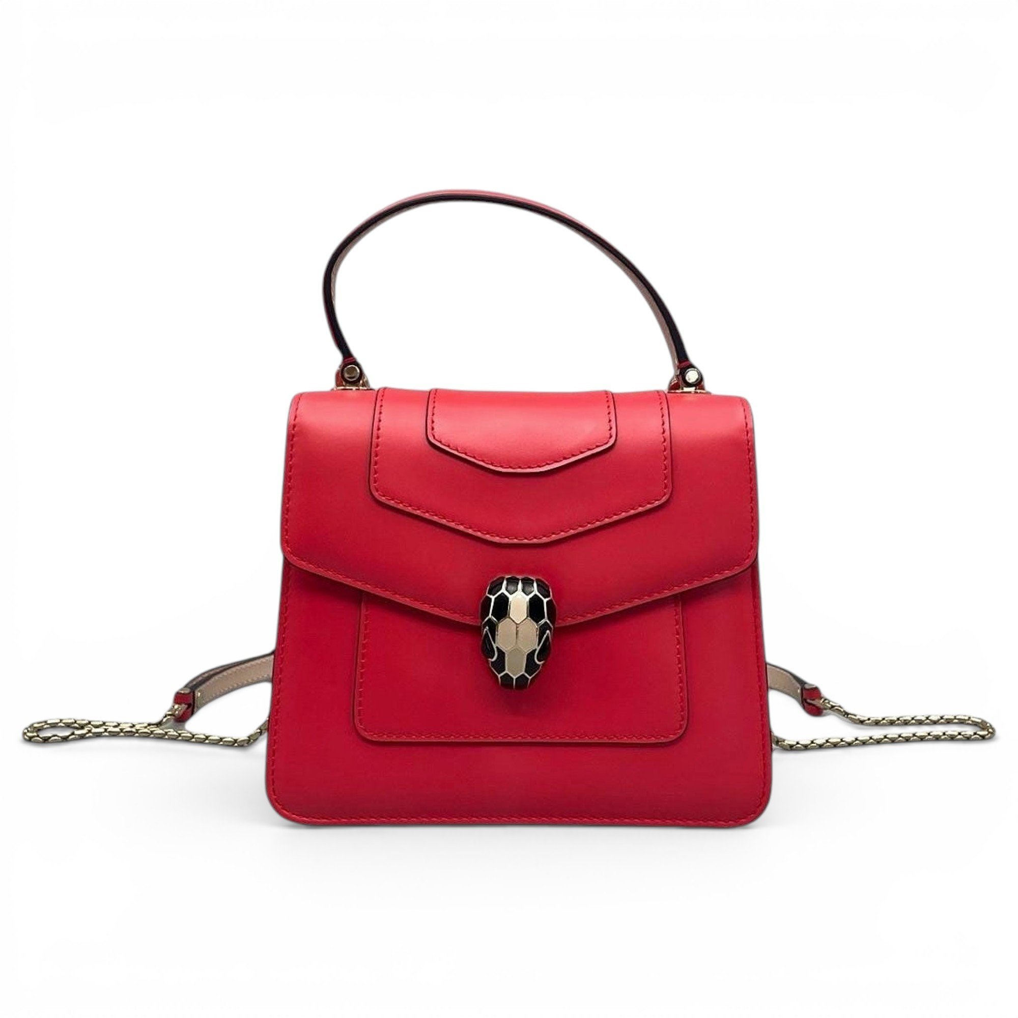 Serpenti leather handbag