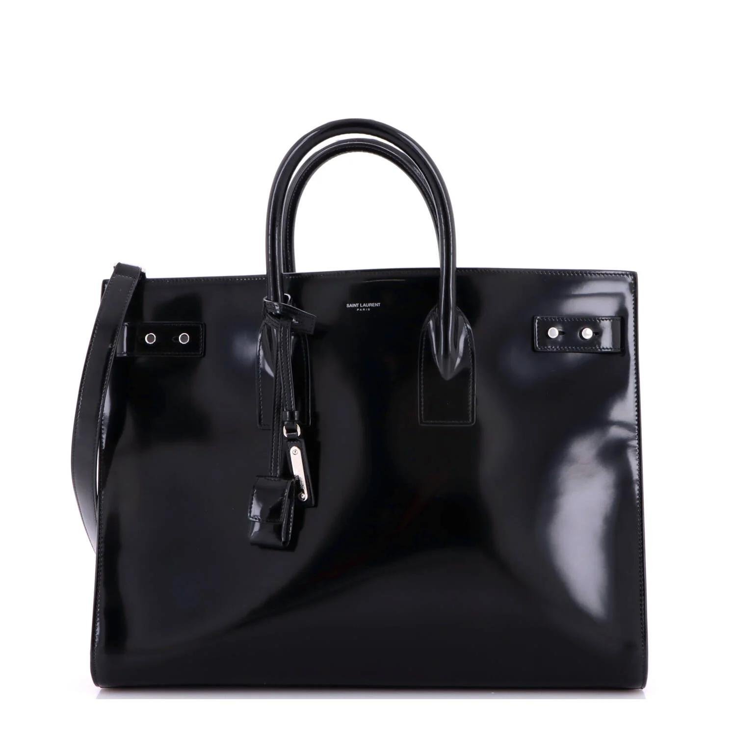Patent leather tote
