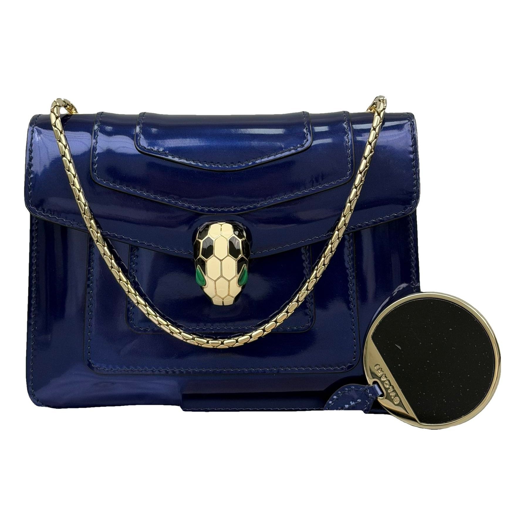 Serpenti patent leather handbag