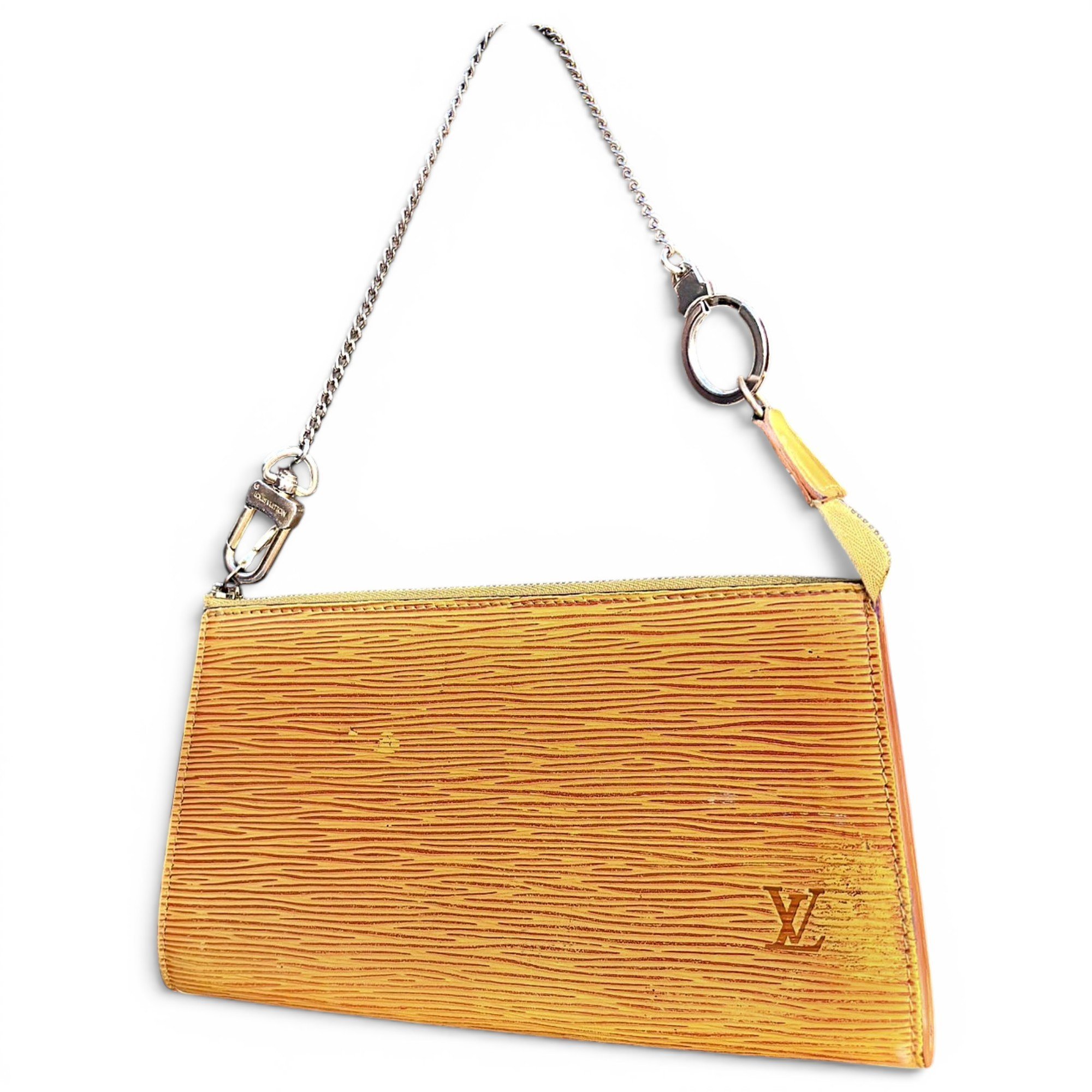 Leather clutch bag
