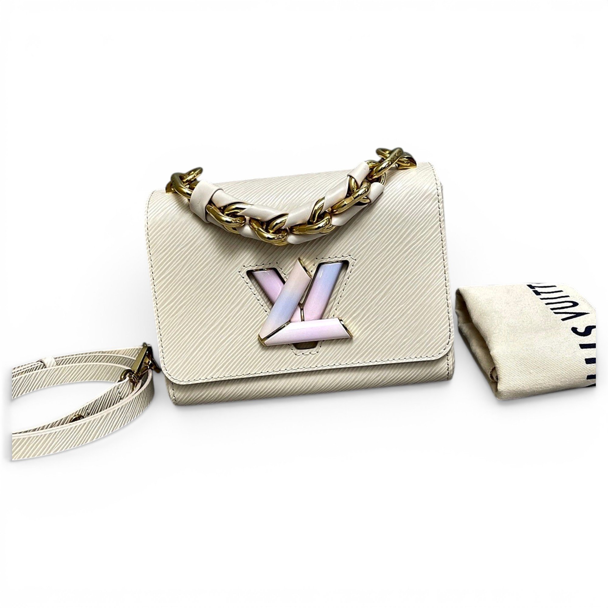 Twist leather handbag