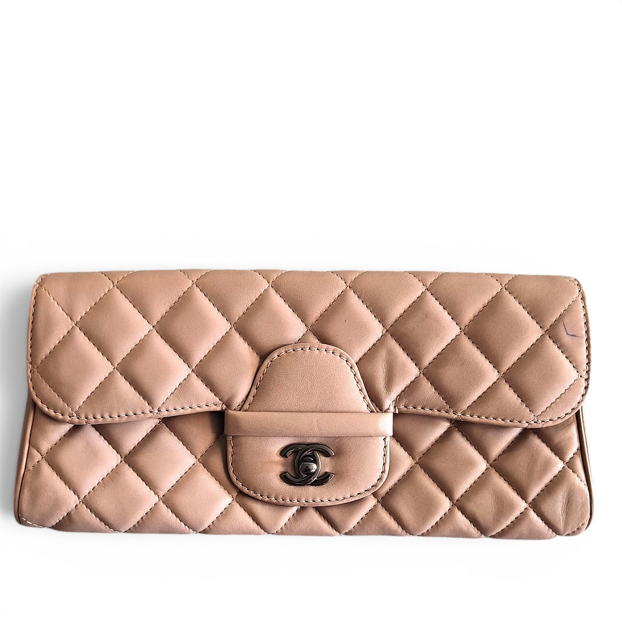 Leather clutch bag