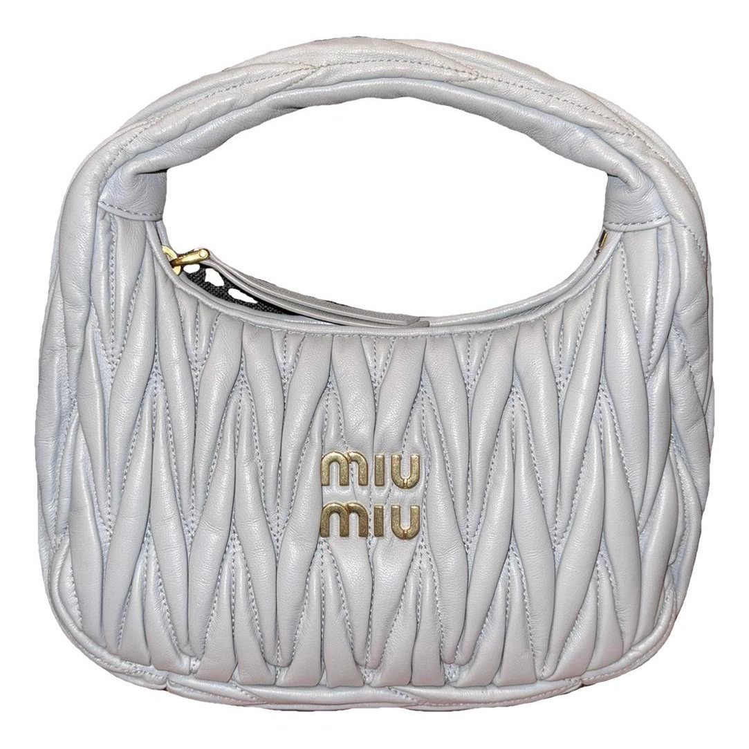 Matelassé leather clutch bag