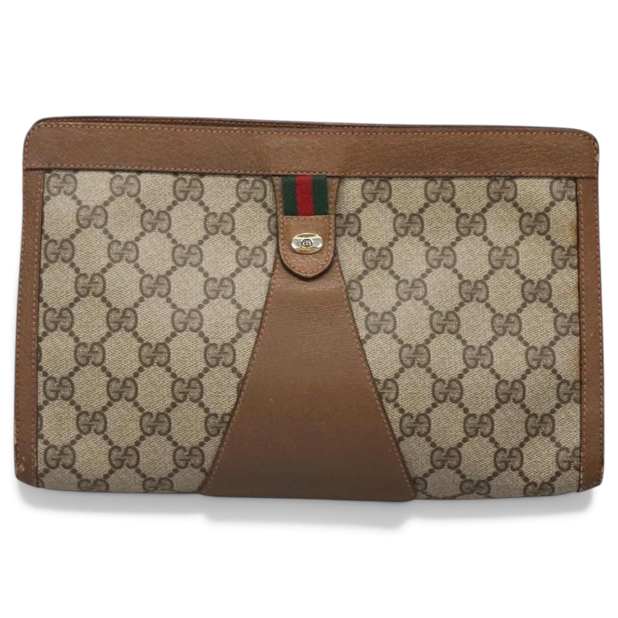 Leather clutch bag