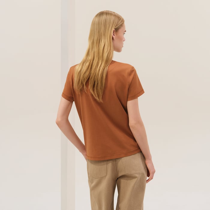 Marron Alezan Embroidered Pocket T-shirt