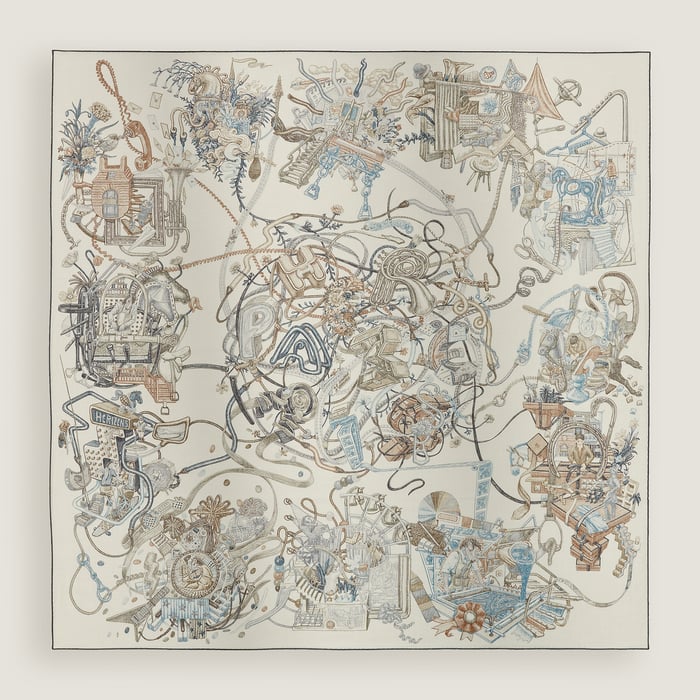 Châle 140 Le Monde d'Hermès
