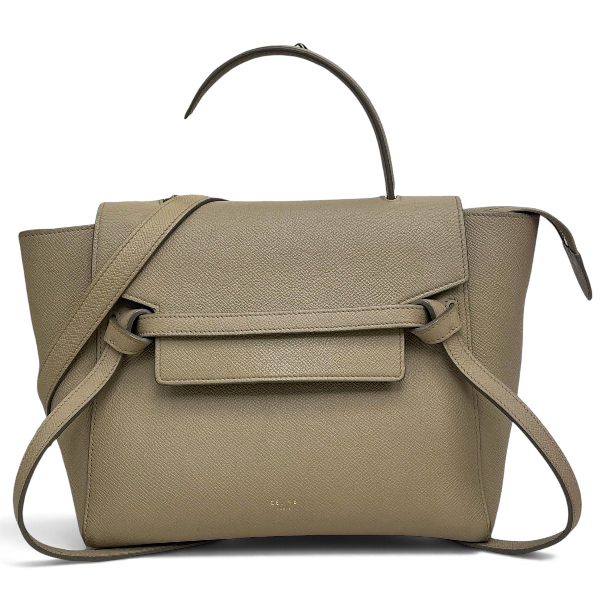 Belt leather handbag