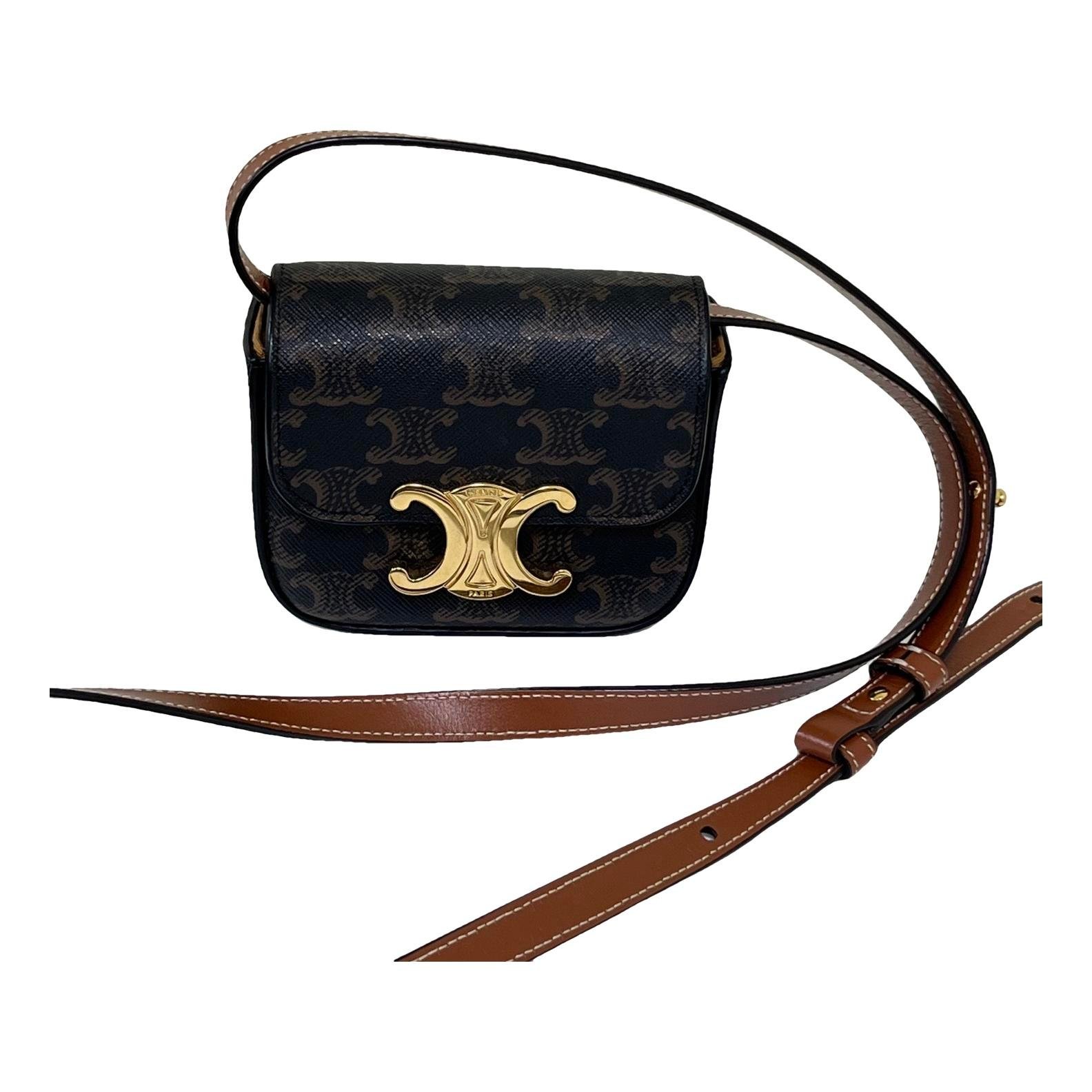 Triomphe leather handbag