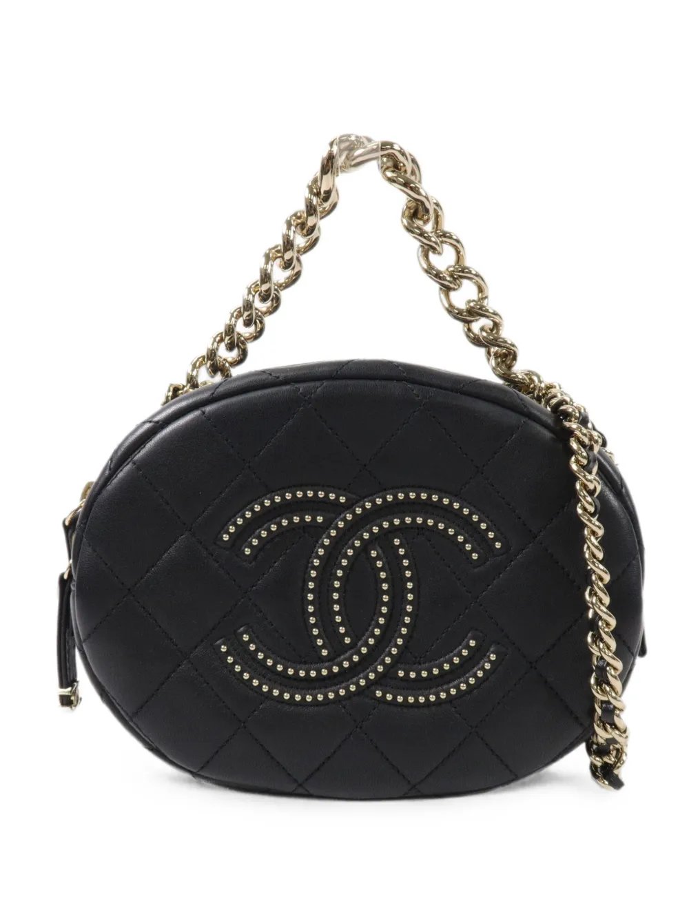 CC studded shoulder bag