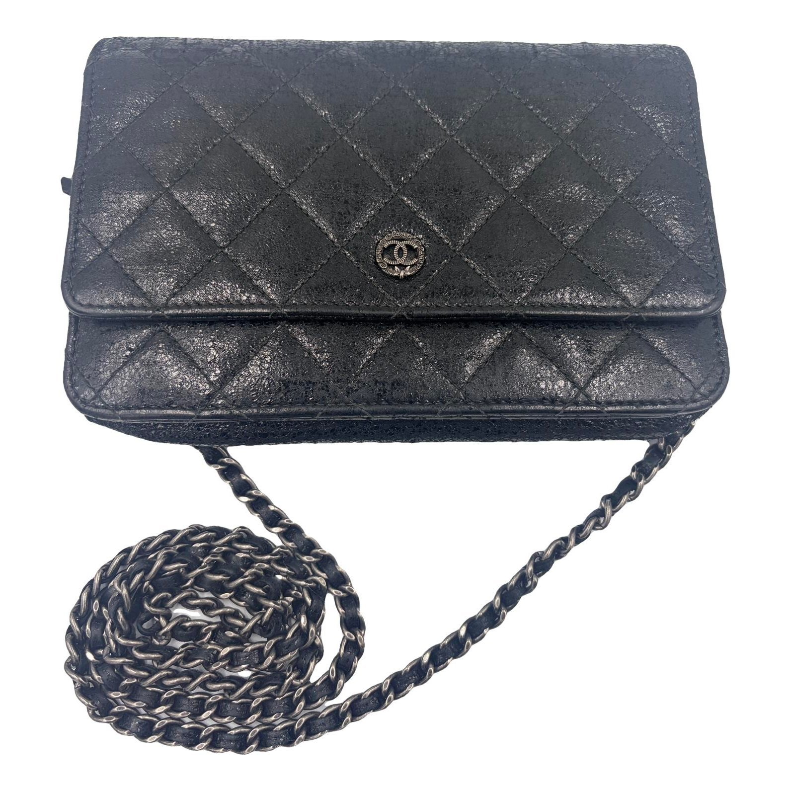 Wallet On Chain cloth crossbody bag