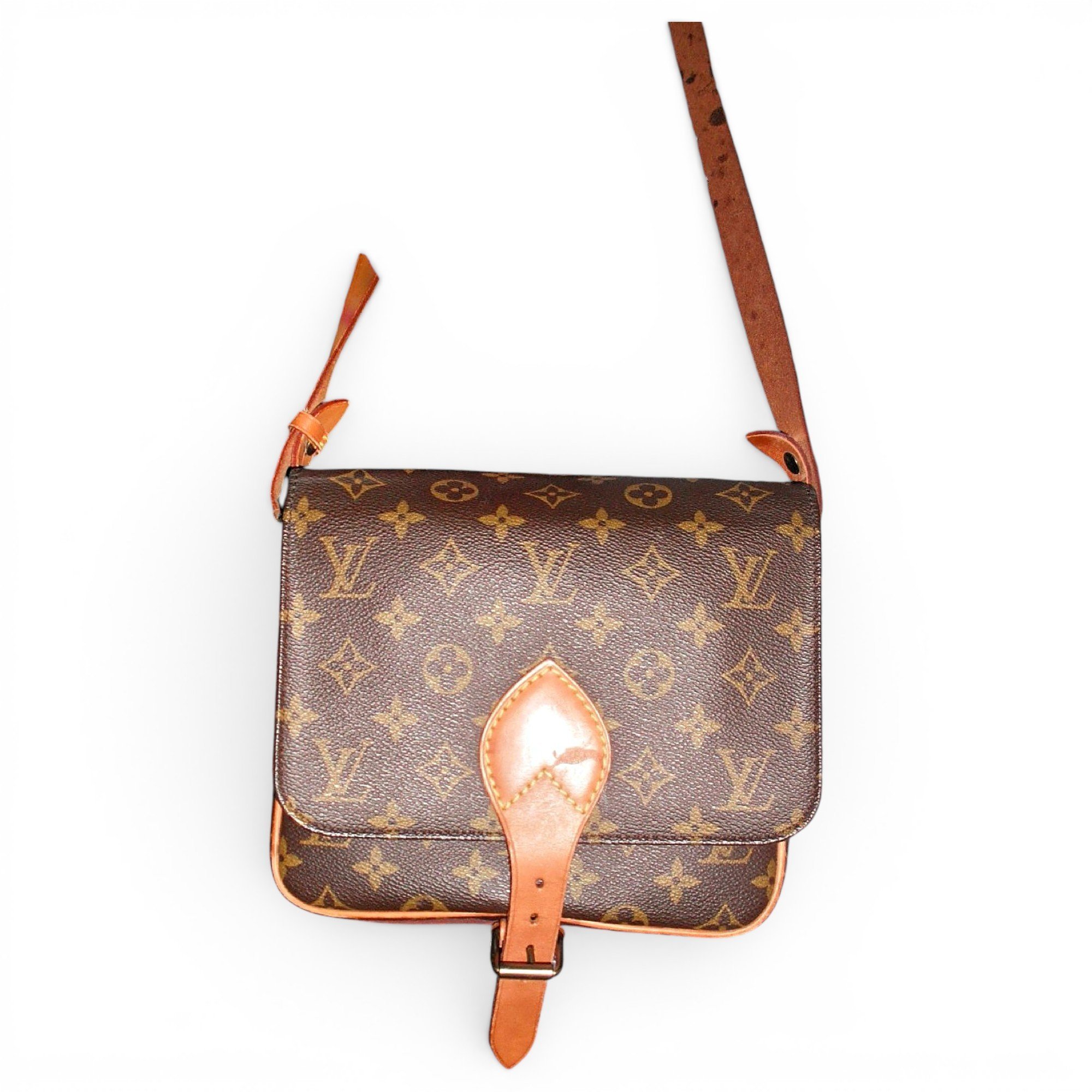 Cartouchière leather crossbody bag