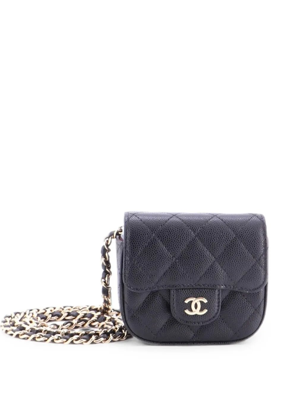 Chanel Classic Square Flap with Chain Quilted Caviar Mini clutch bag