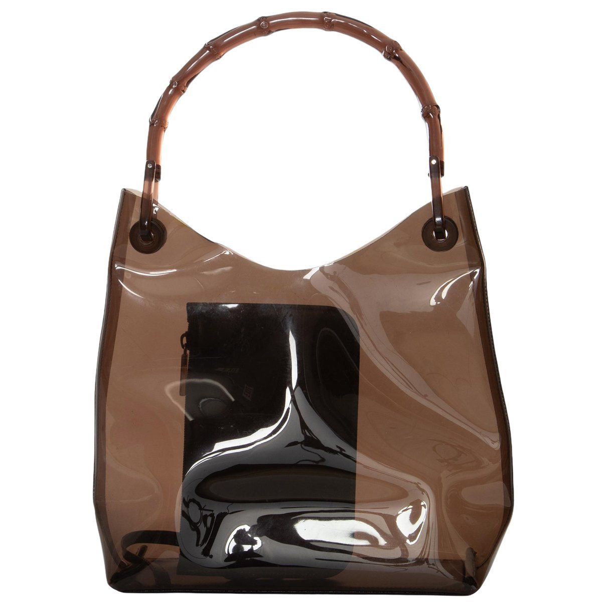 Vintage Bamboo Hobo vinyl handbag