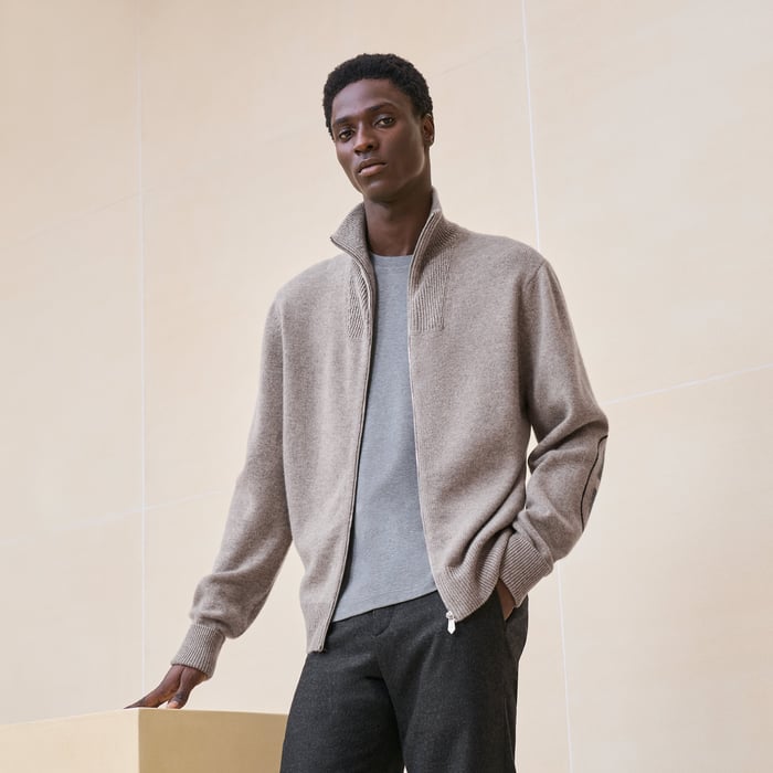 Cashmere "Maillon Chaine d'Ancre" full-zip jacket