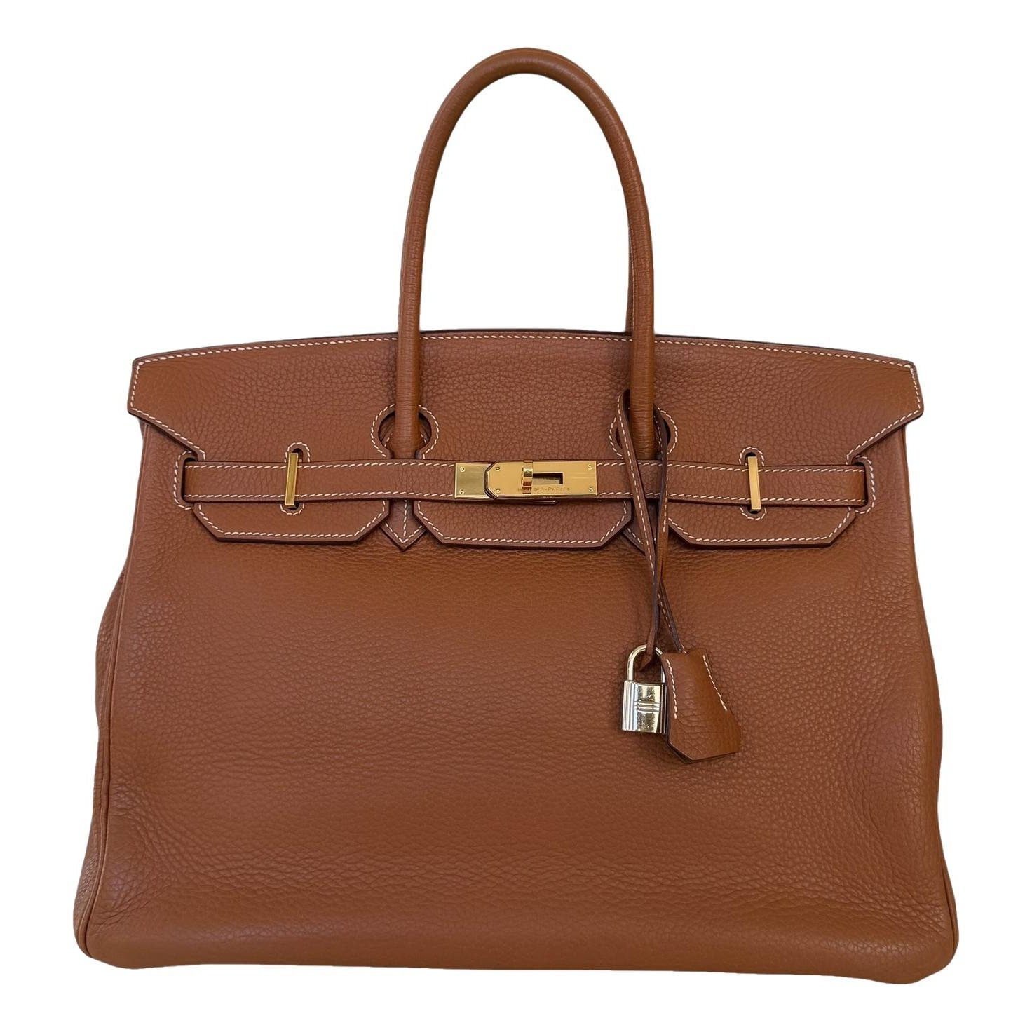 Birkin 35 leather handbag