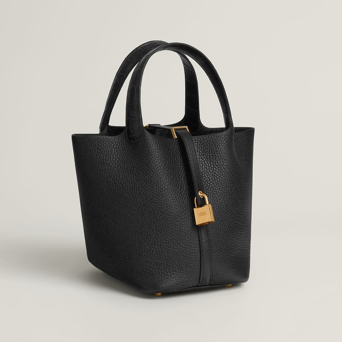 Noir Picotin Lock 18 Bag