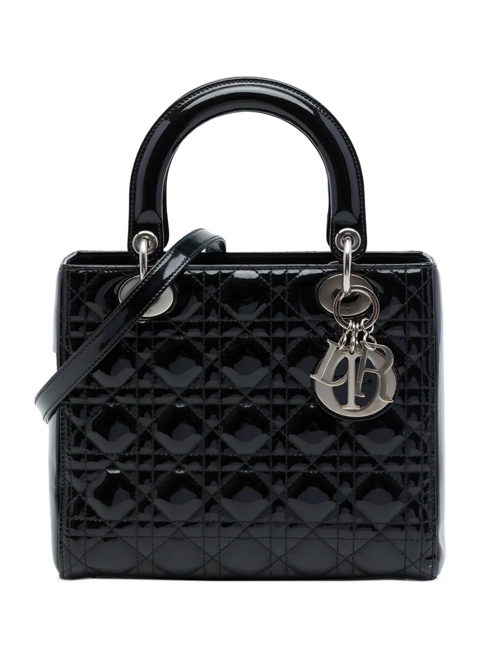 2011 Medium Patent Cannage Lady Dior satchel