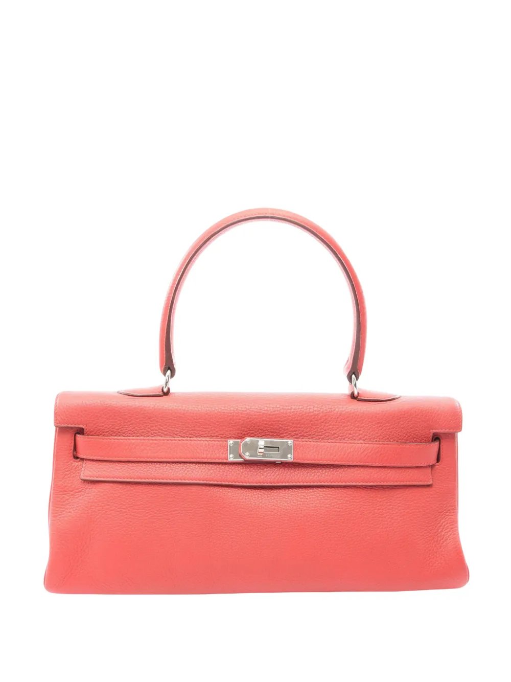 2009 HERMES Kelly Taurillon Clemence leather Taurillon Clemence Red Used Women shoulder bag