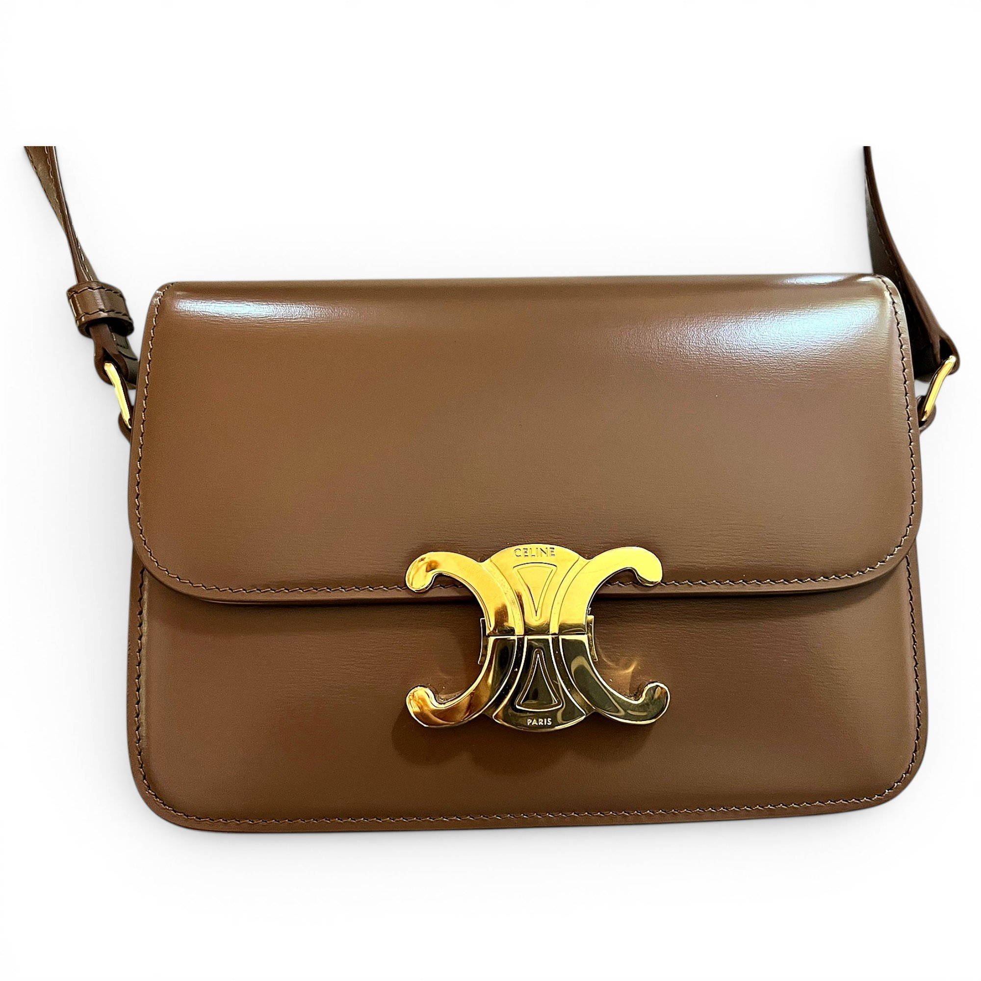 Triomphe leather handbag
