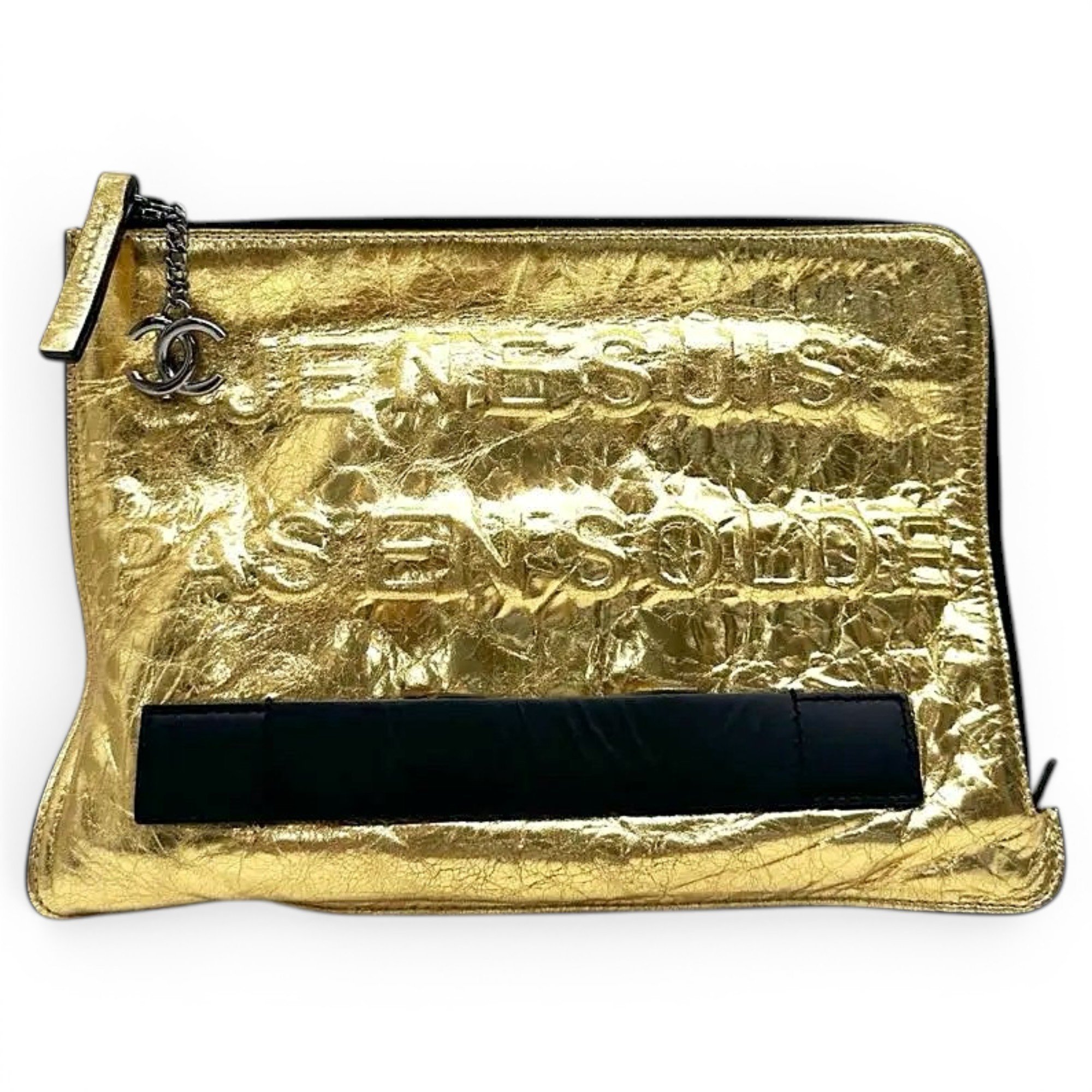 Leather clutch bag