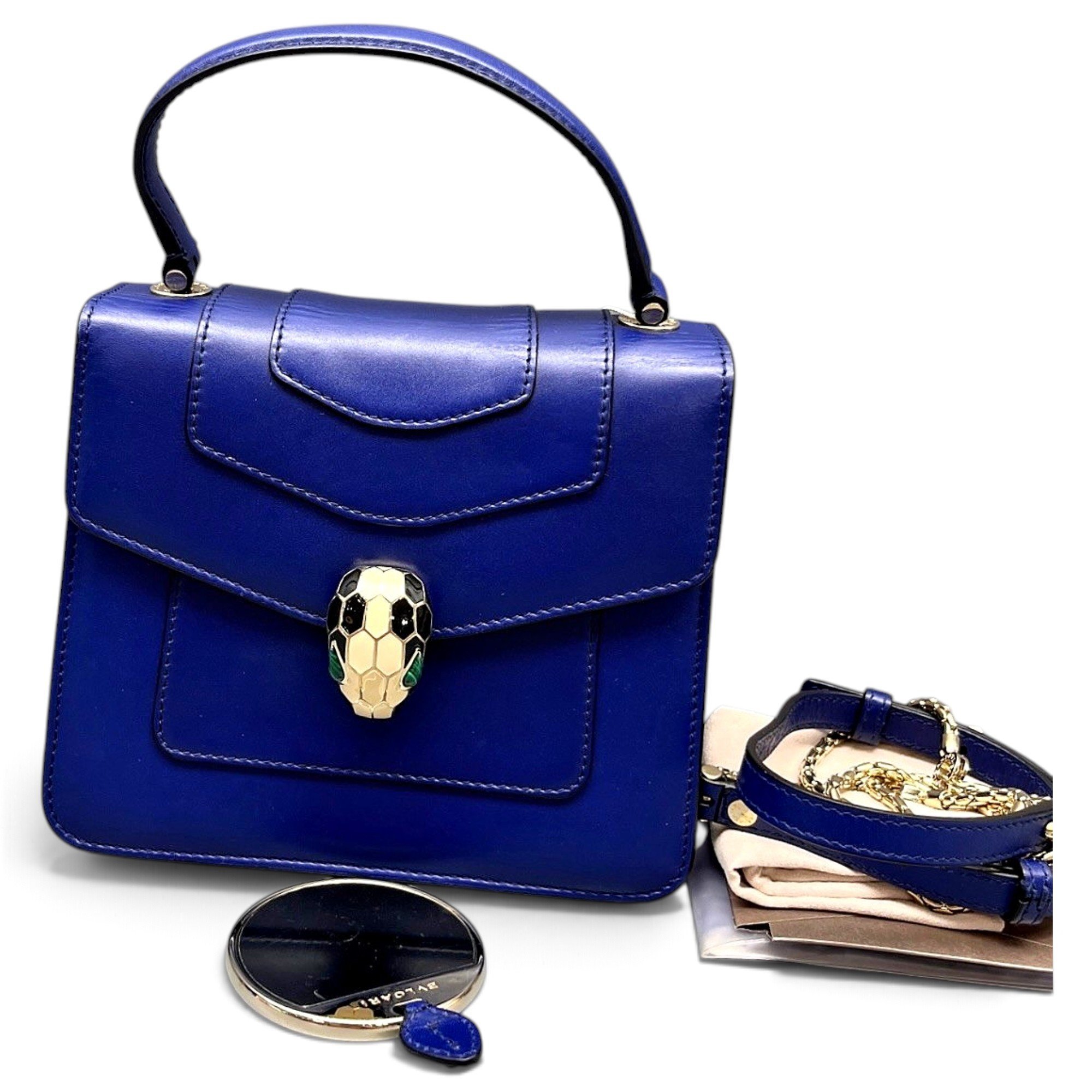 Serpenti leather handbag
