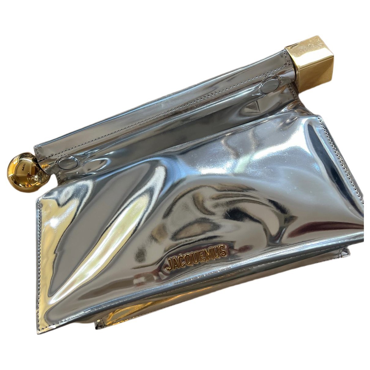 Jacquemus La Pochette Rond Carré vinyl clutch bag