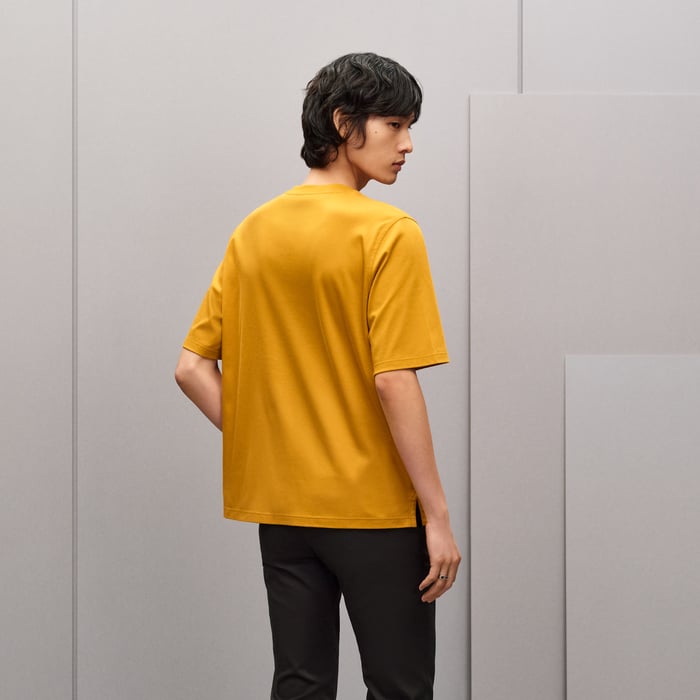 Cumin "H'Cheval" T-shirt With Leather Detail