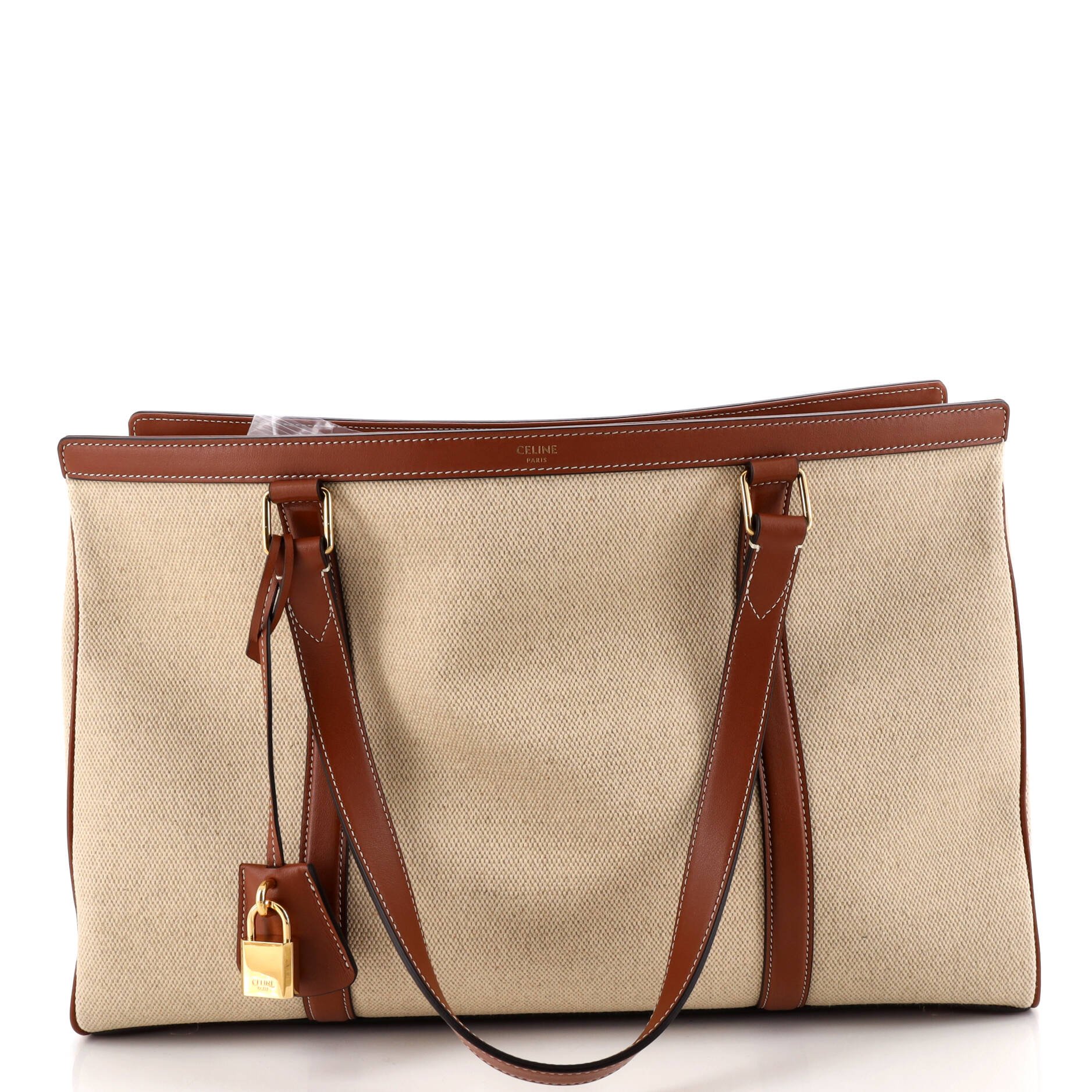 Cabas 16 Bag Canvas with Leather Medium