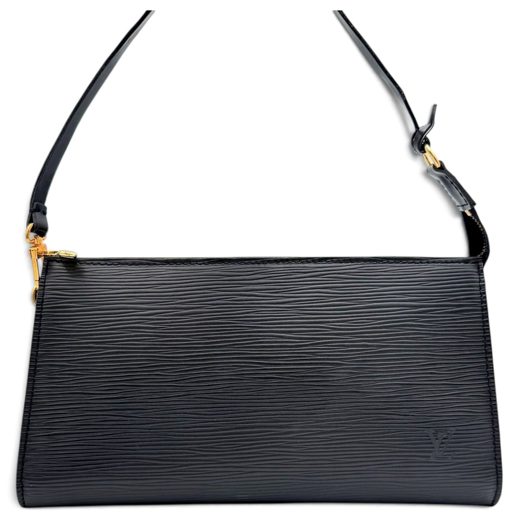 Leather clutch bag