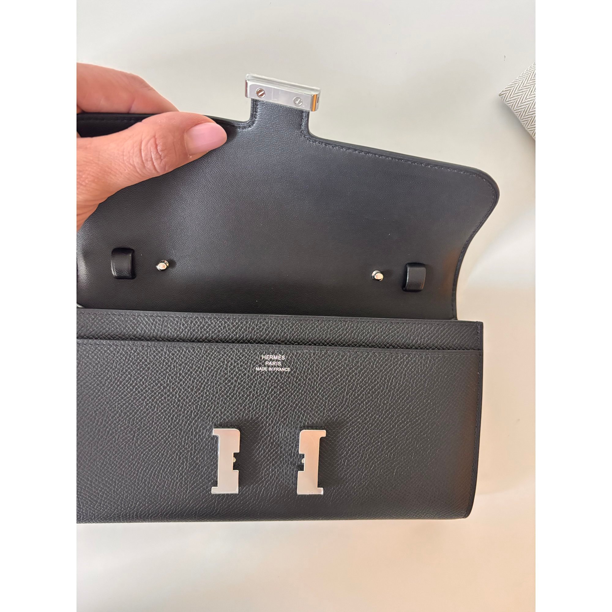 Hermes Constance Handbag Black