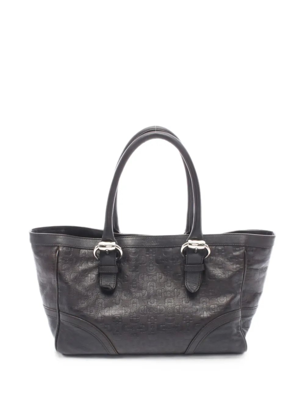 2000s Horsebit calf leather tote bag