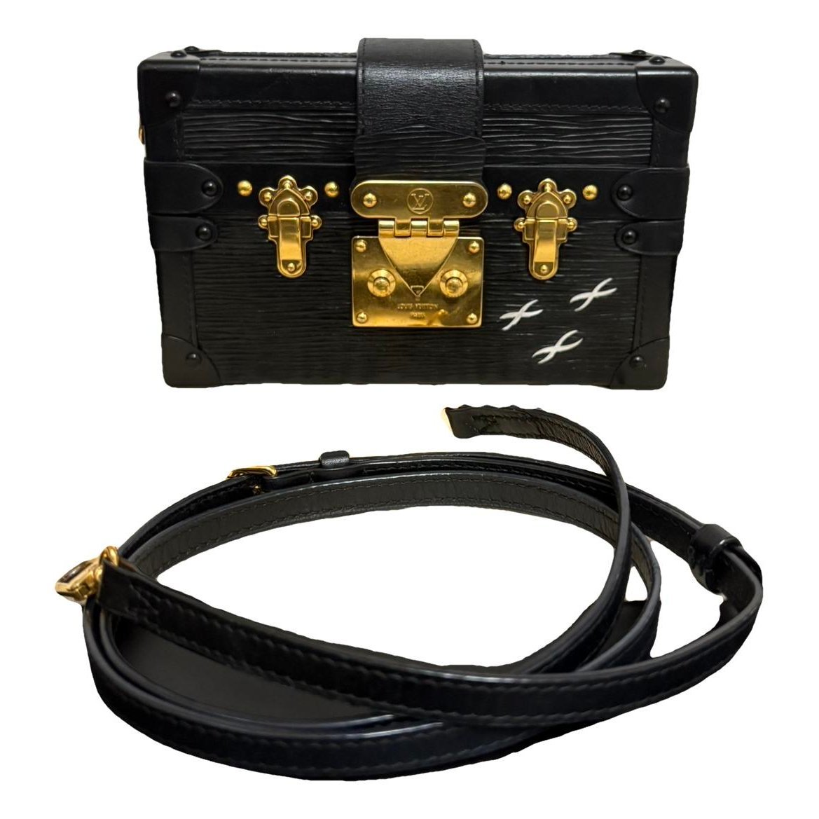 Petite Malle leather crossbody bag
