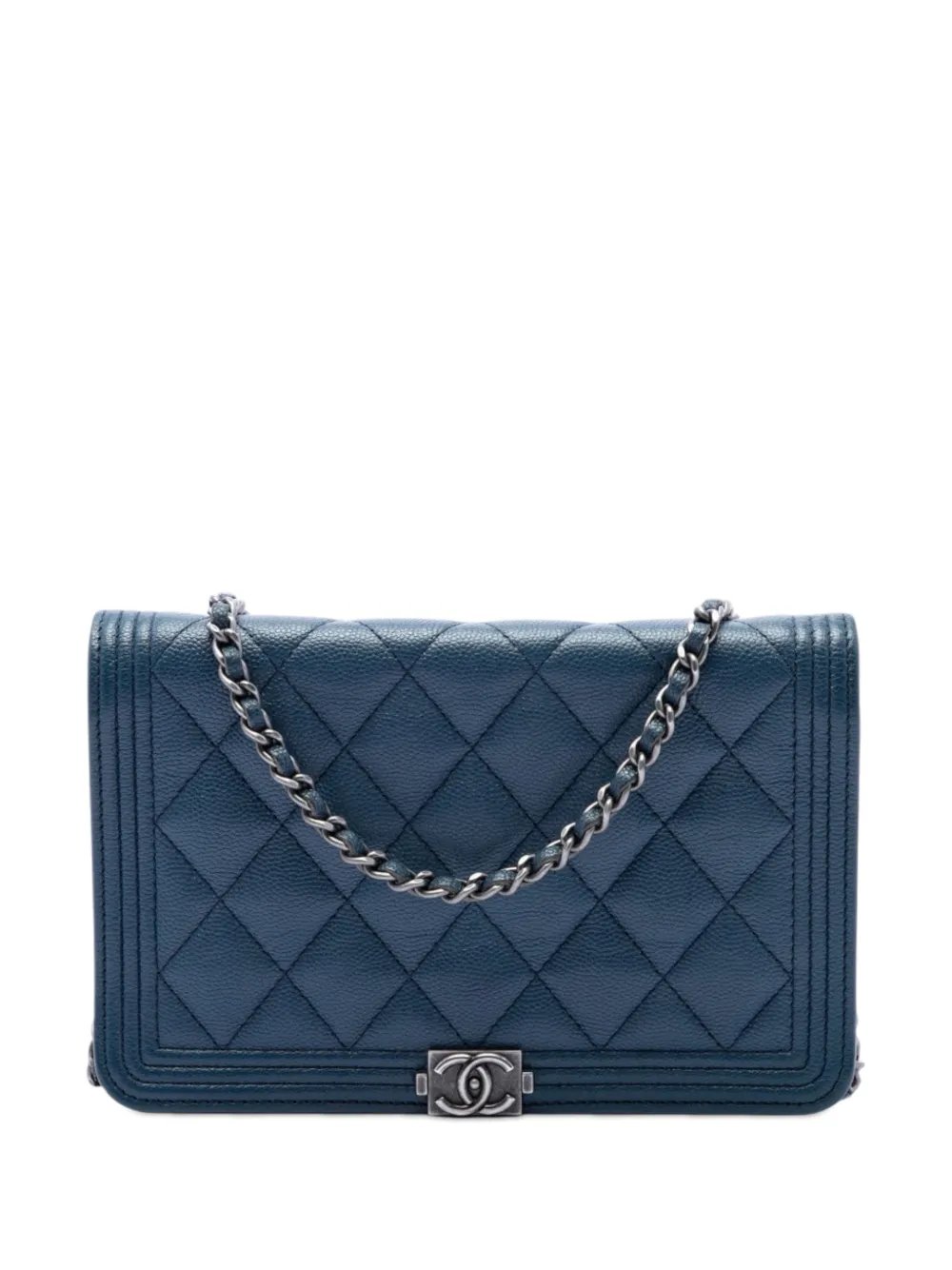2018 Quilted Caviar Boy Wallet on Chain crossbody bag